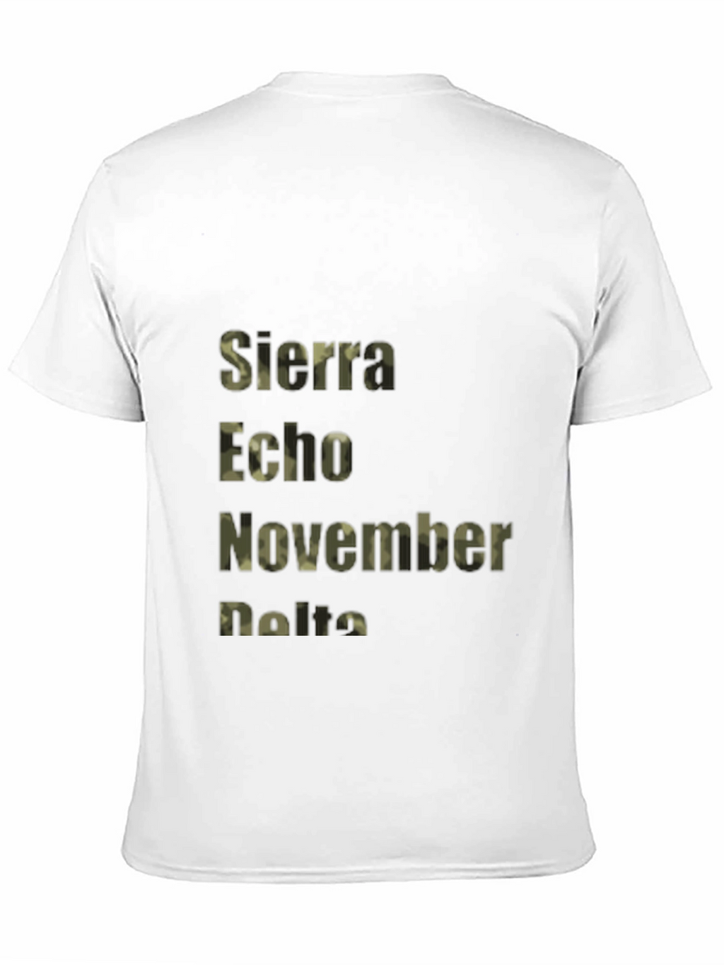 Military Alphabet Camo Print T-Shirt