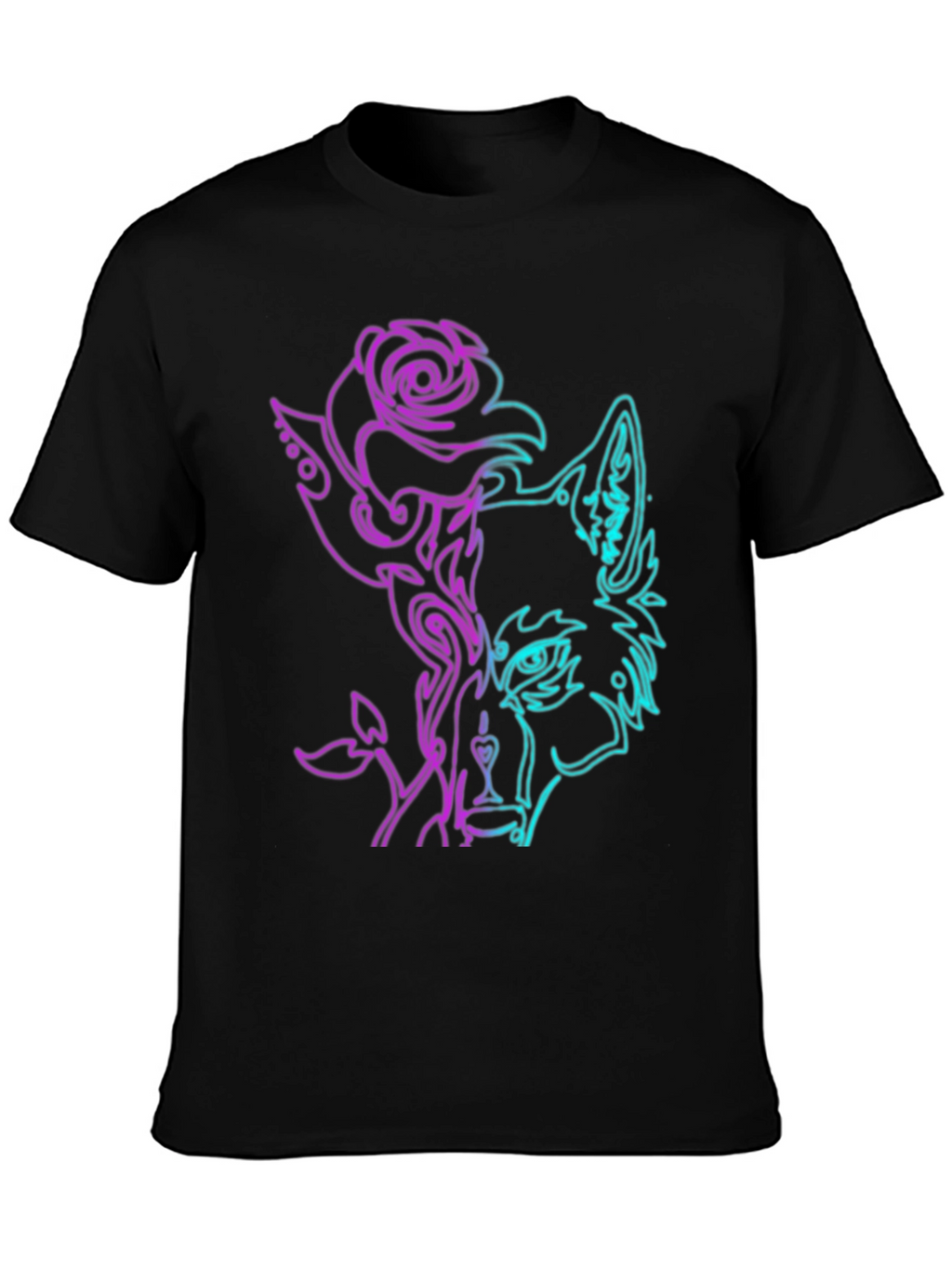 Neon Wolf Rose Graphic Tee