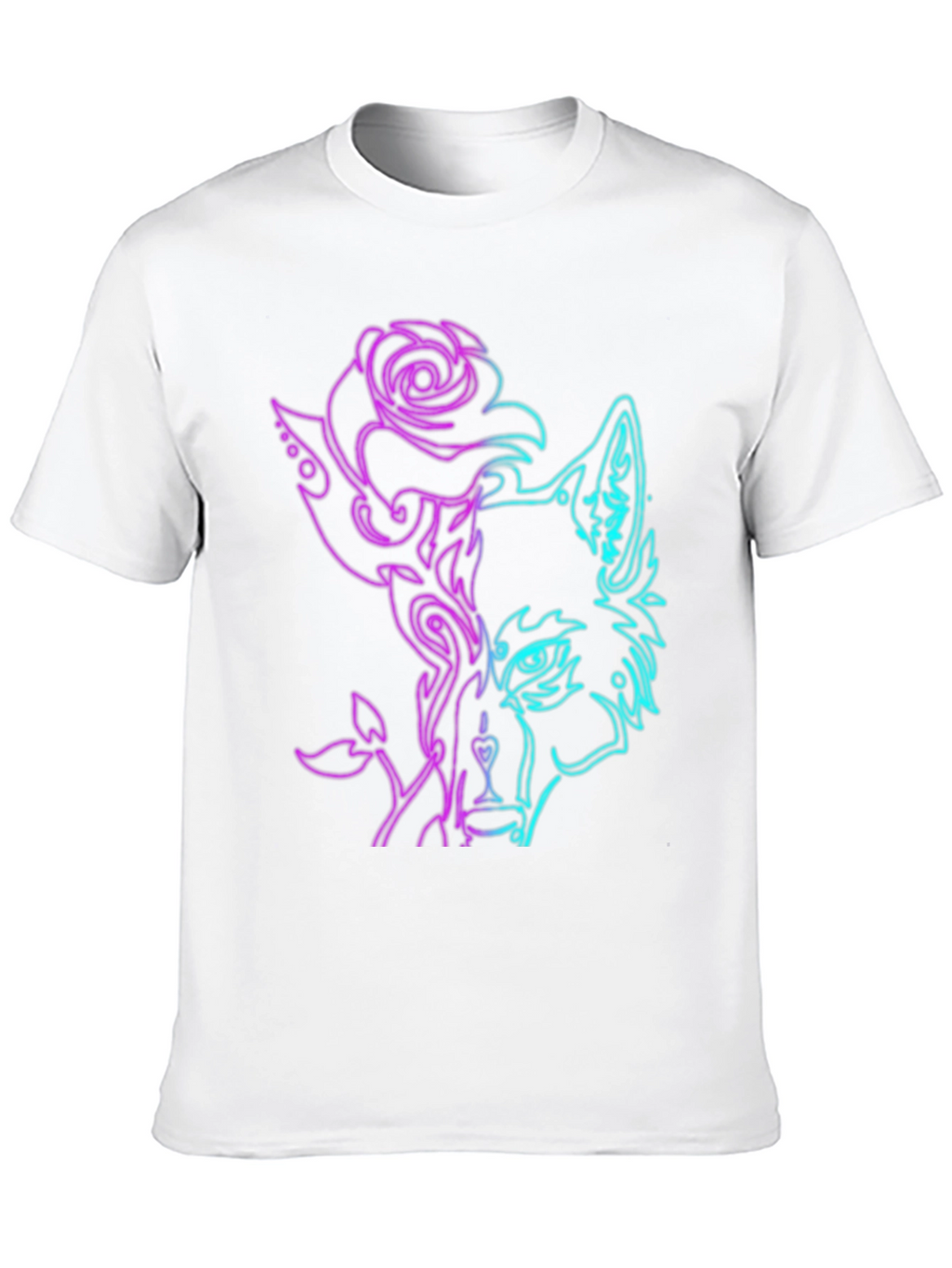 Neon Wolf Rose Graphic Tee