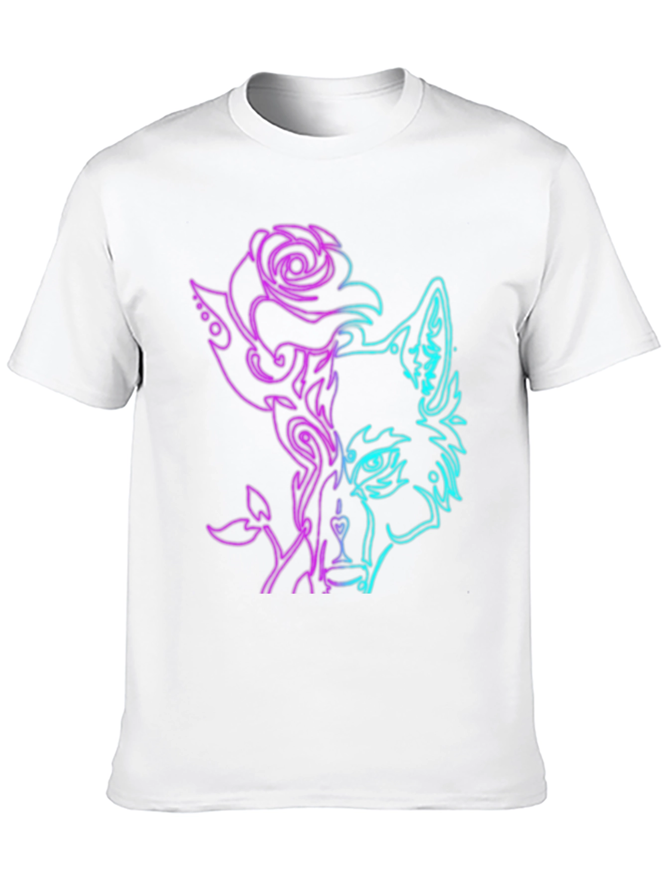 Neon Wolf Rose Graphic Tee