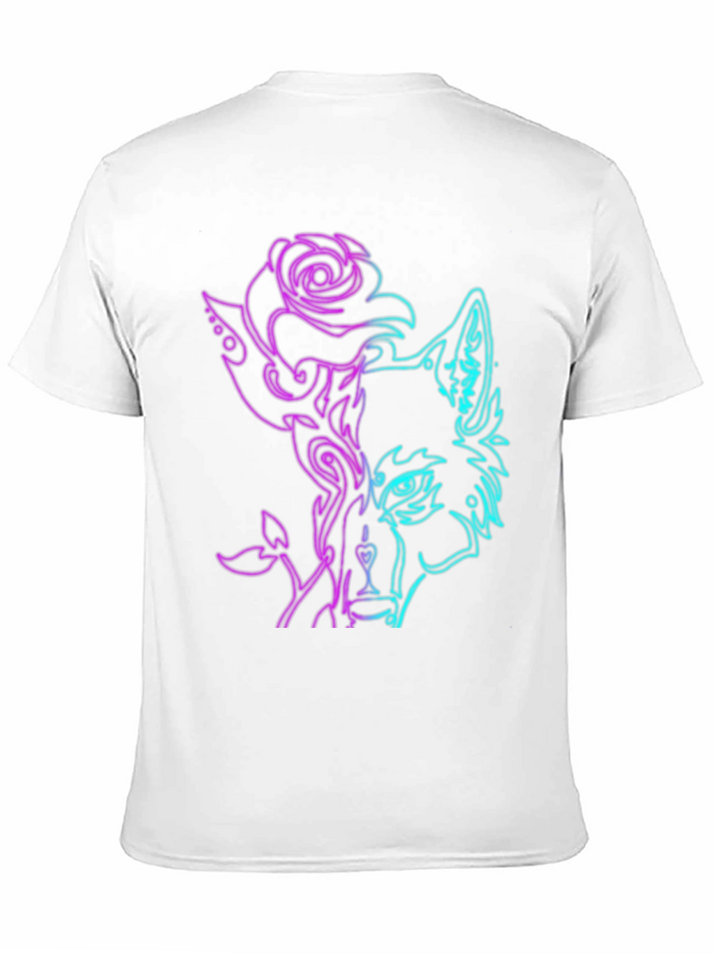 Neon Wolf Rose Graphic Tee