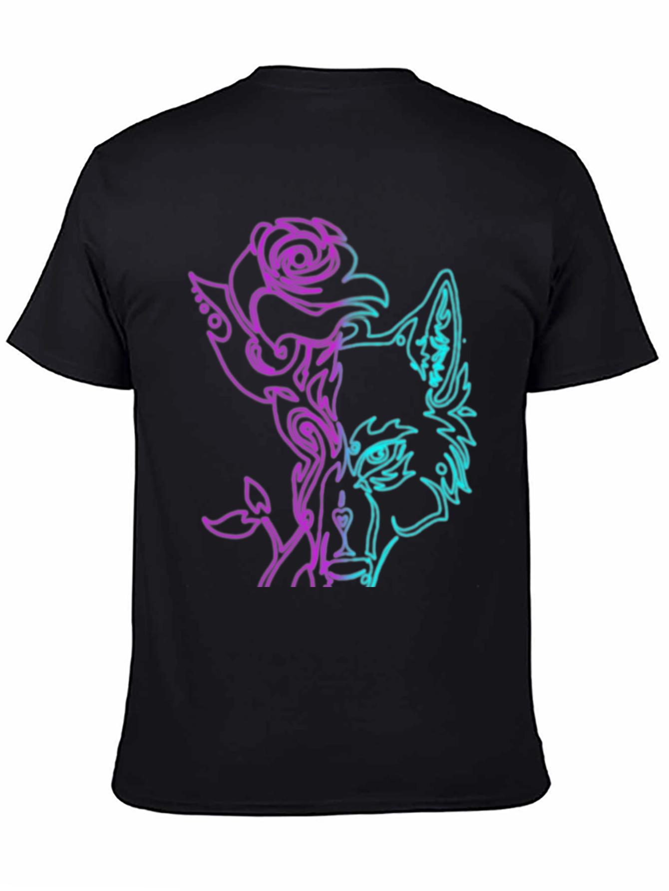 Neon Wolf Rose Graphic Tee