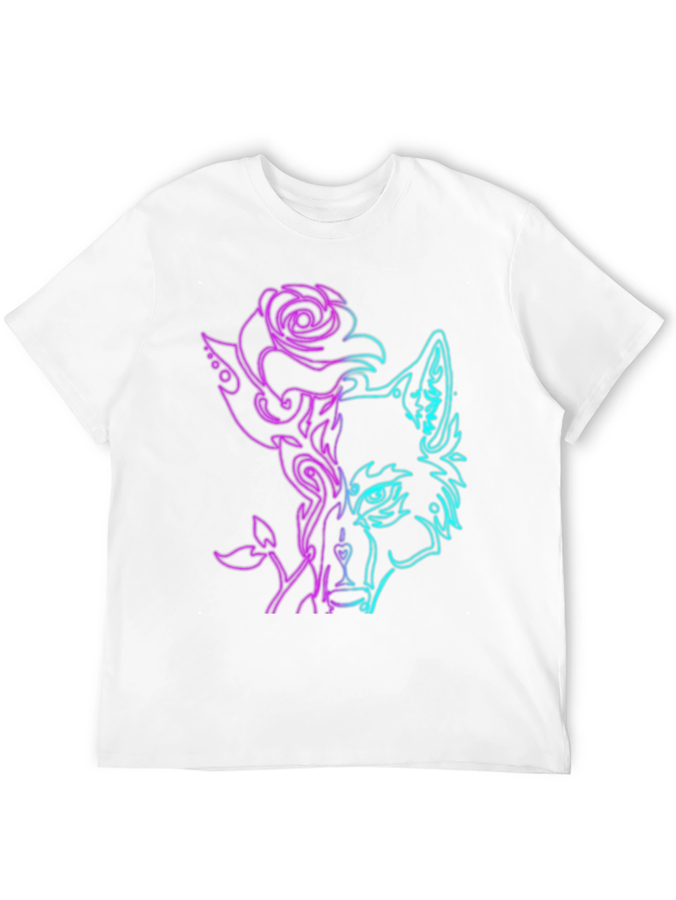 Neon Wolf Rose Graphic Tee
