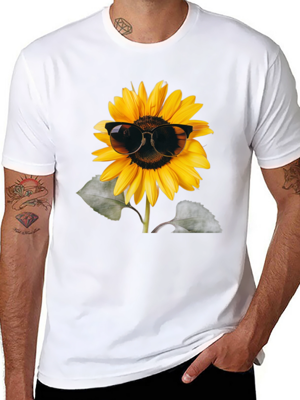 Cool Sunflower Graphic Tee