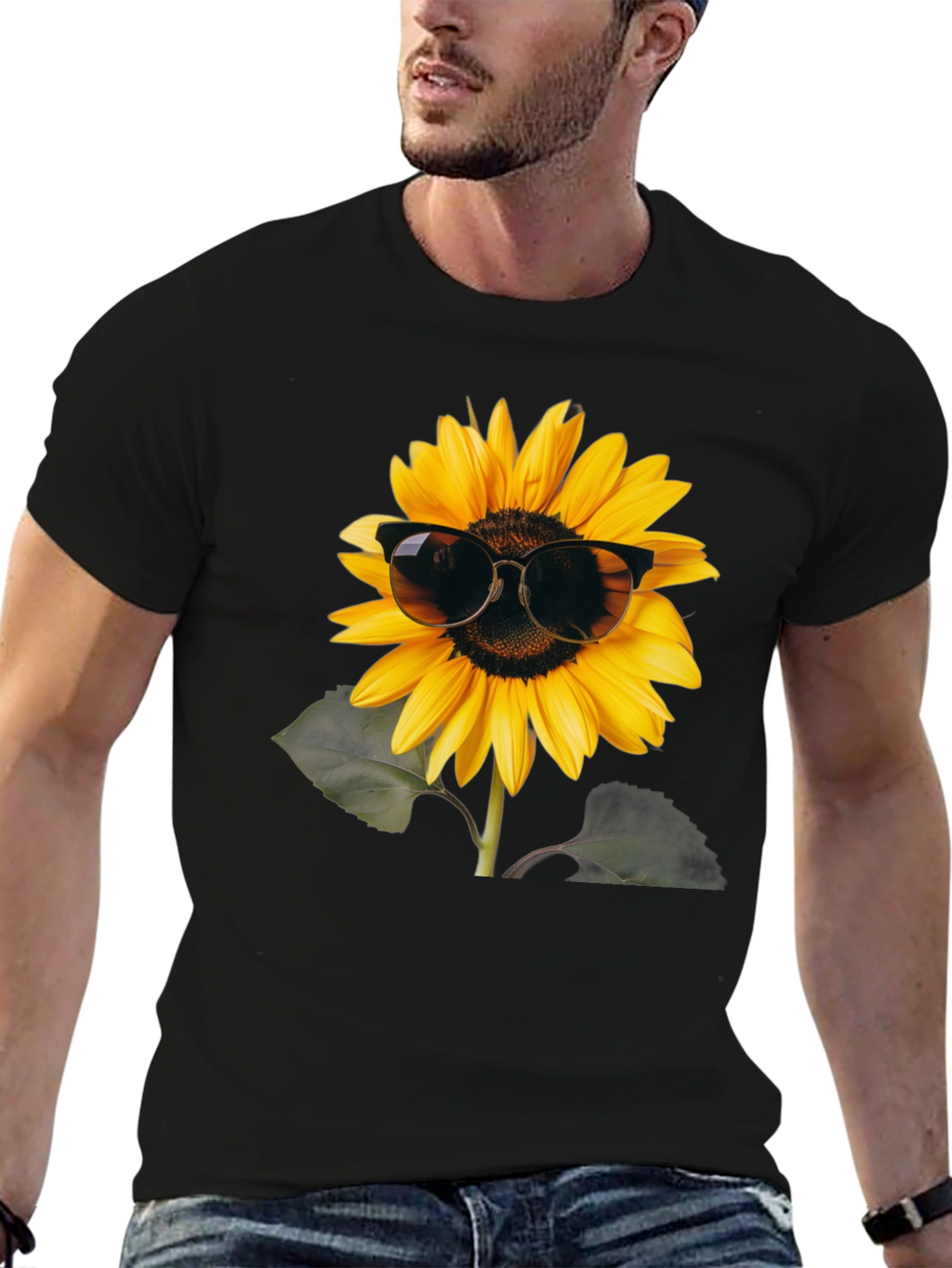 Cool Sunflower Graphic Tee