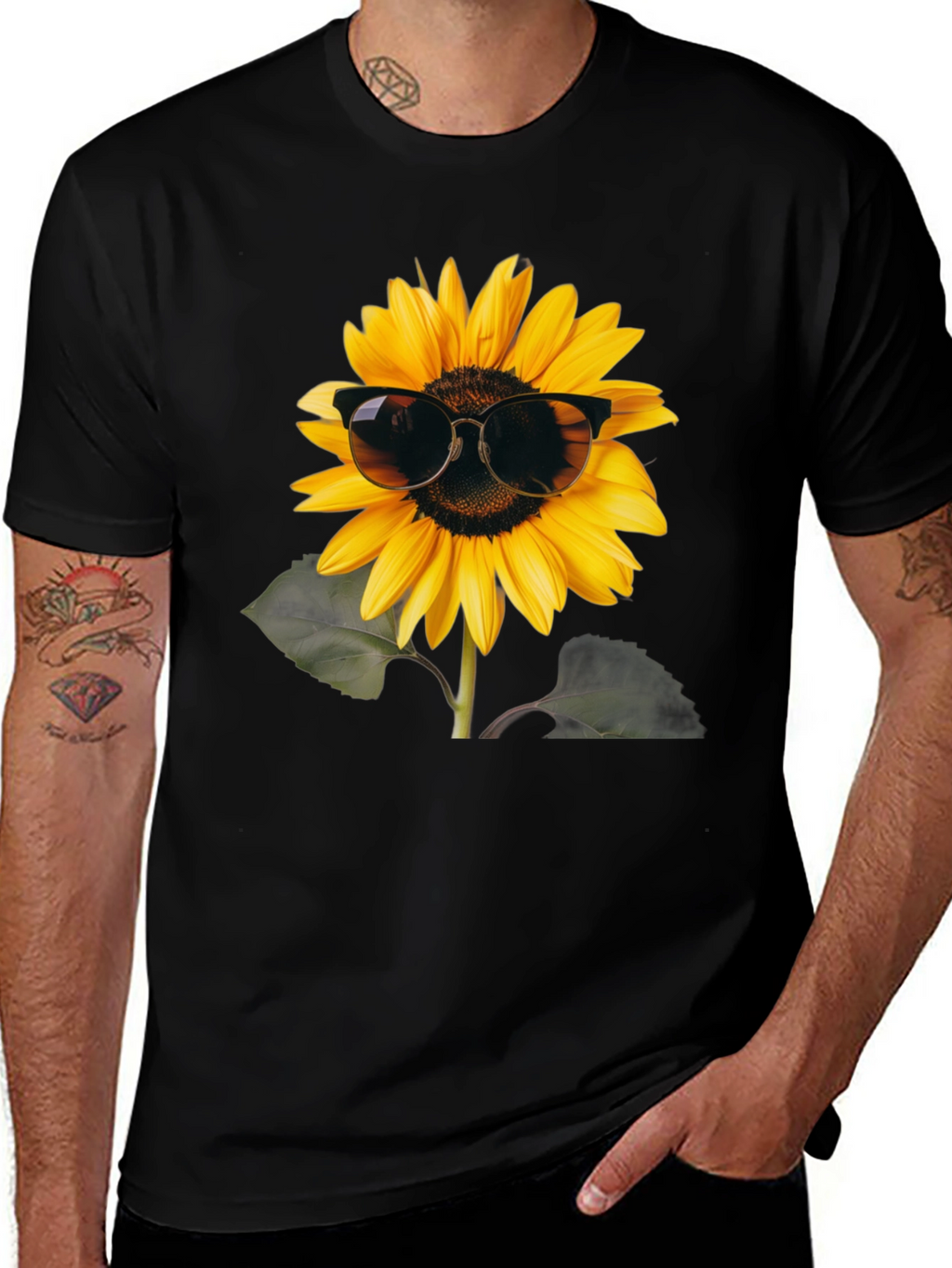 Cool Sunflower Graphic Tee