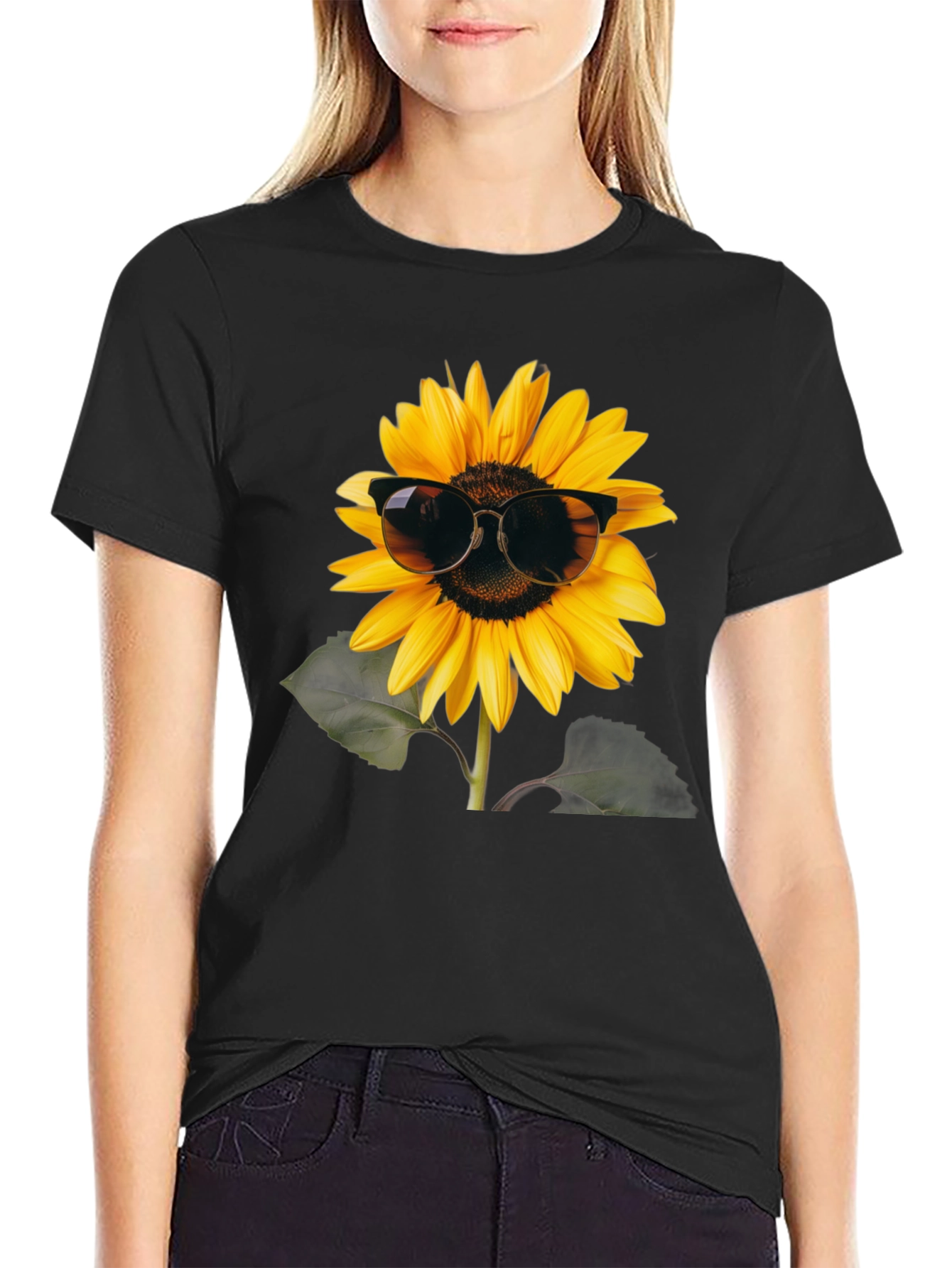 Cool Sunflower Graphic Tee
