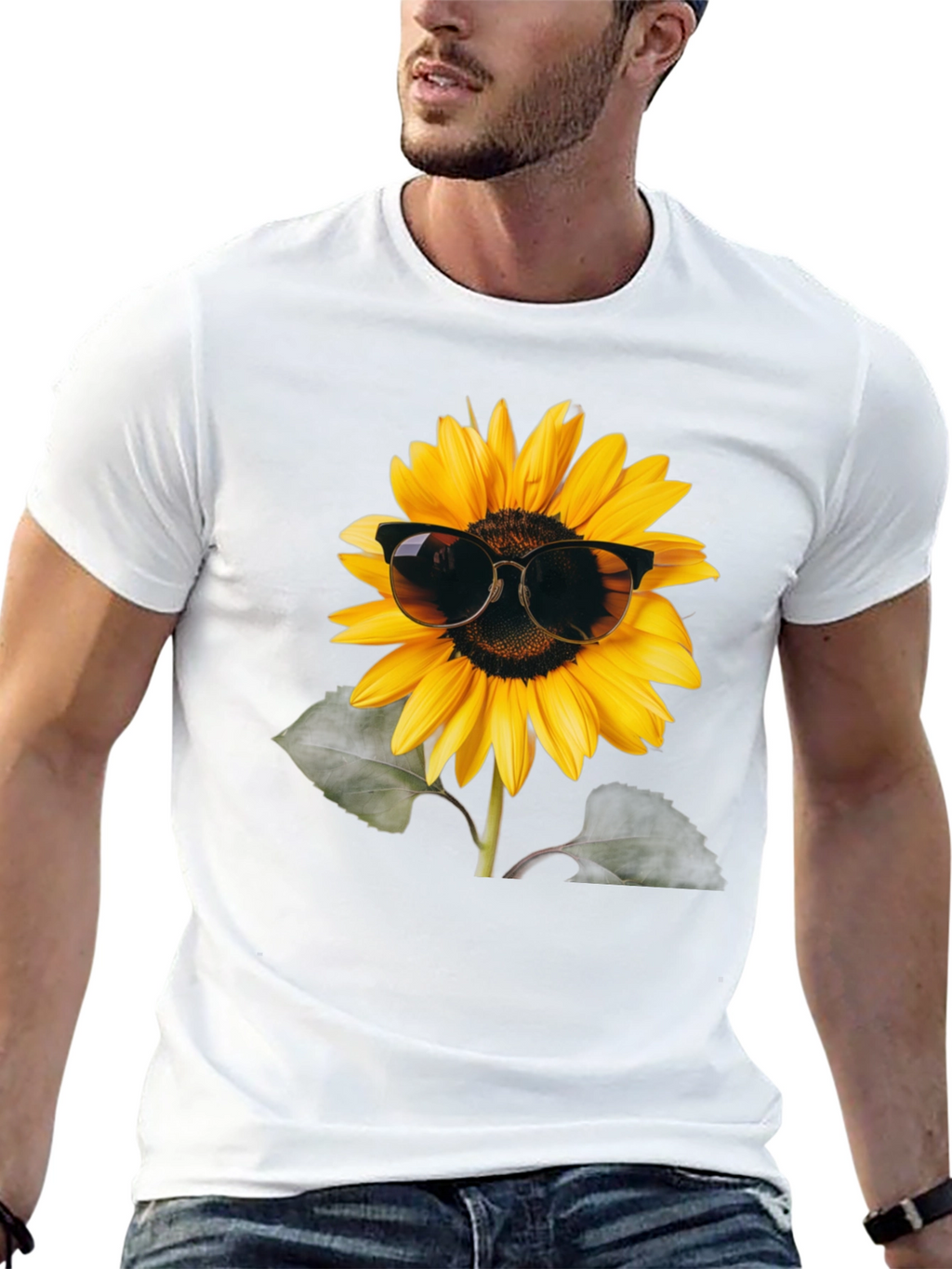Cool Sunflower Graphic Tee