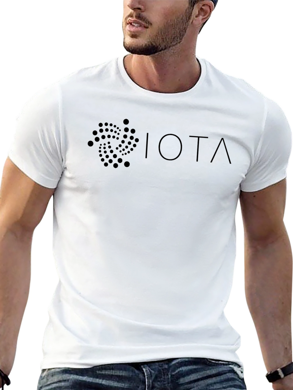 IOTA Cryptocurrency Black Graphic T-Shirt