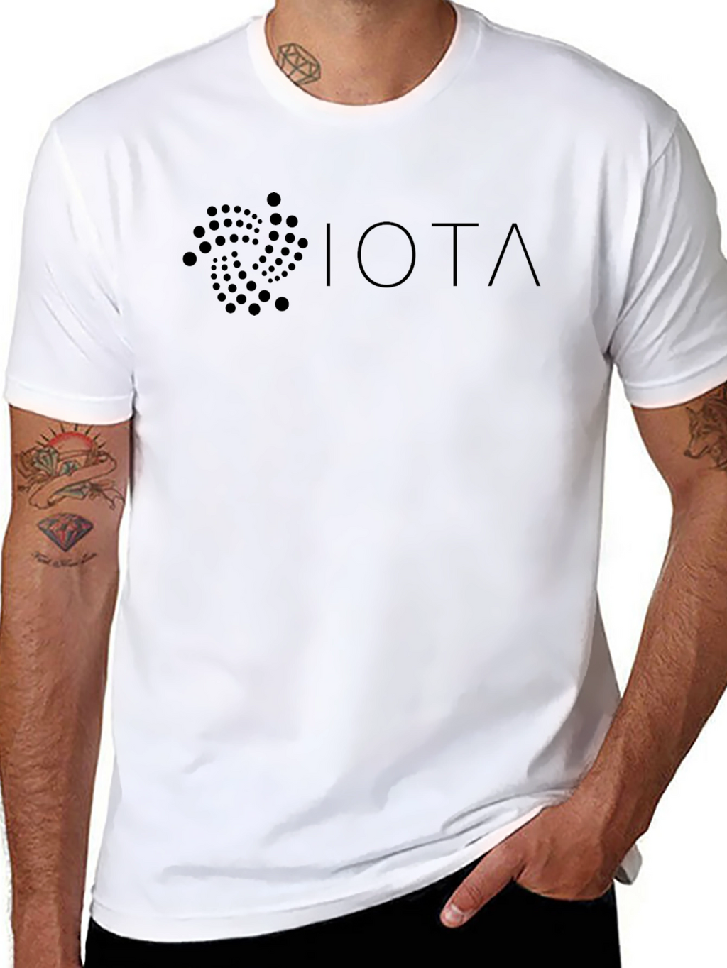 IOTA Cryptocurrency Black Graphic T-Shirt