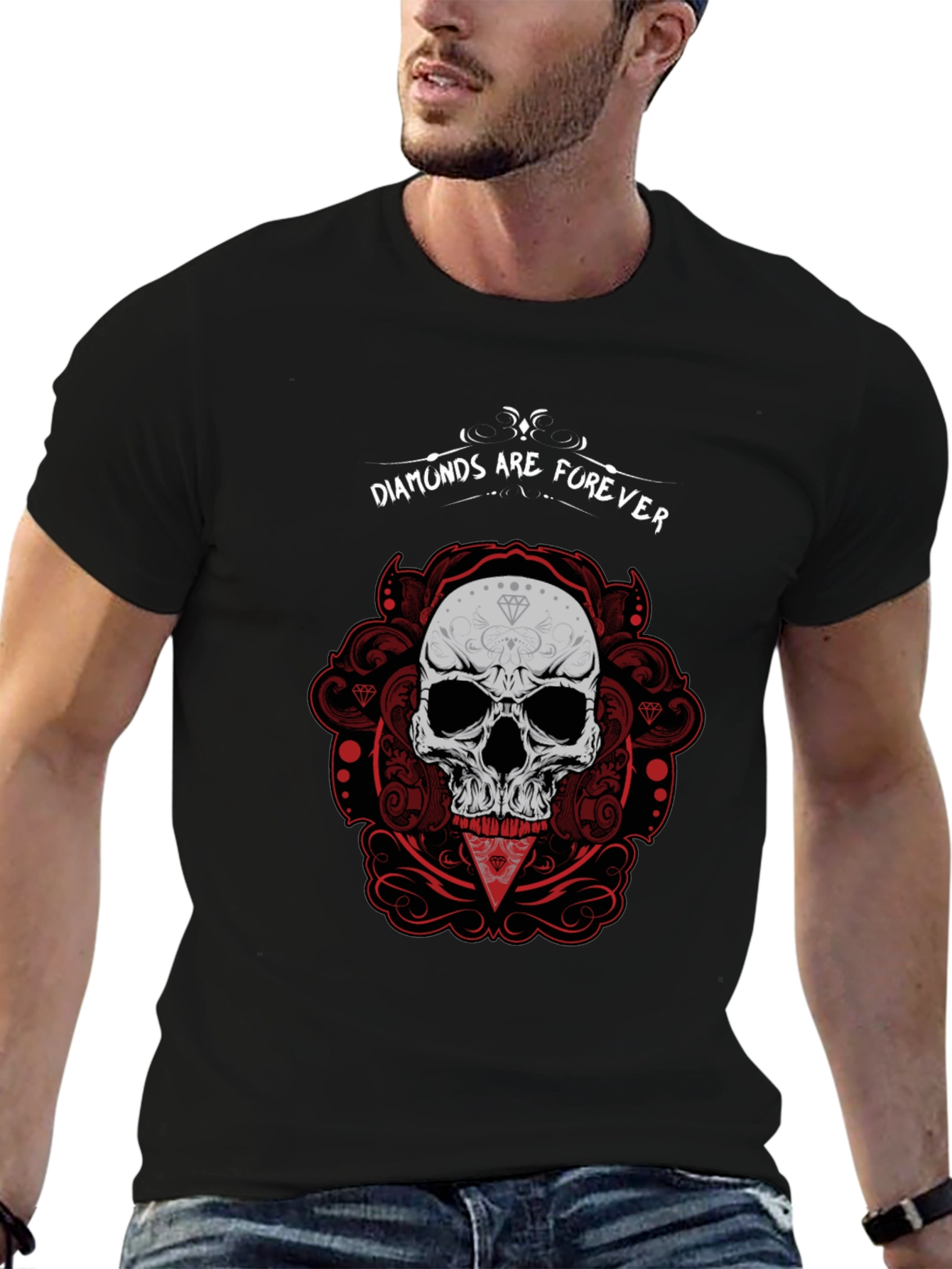 Diamonds Are Forever Skull Graphic Tee