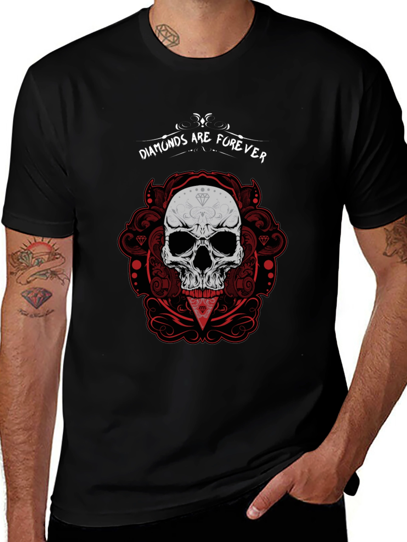 Diamonds Are Forever Skull Graphic Tee