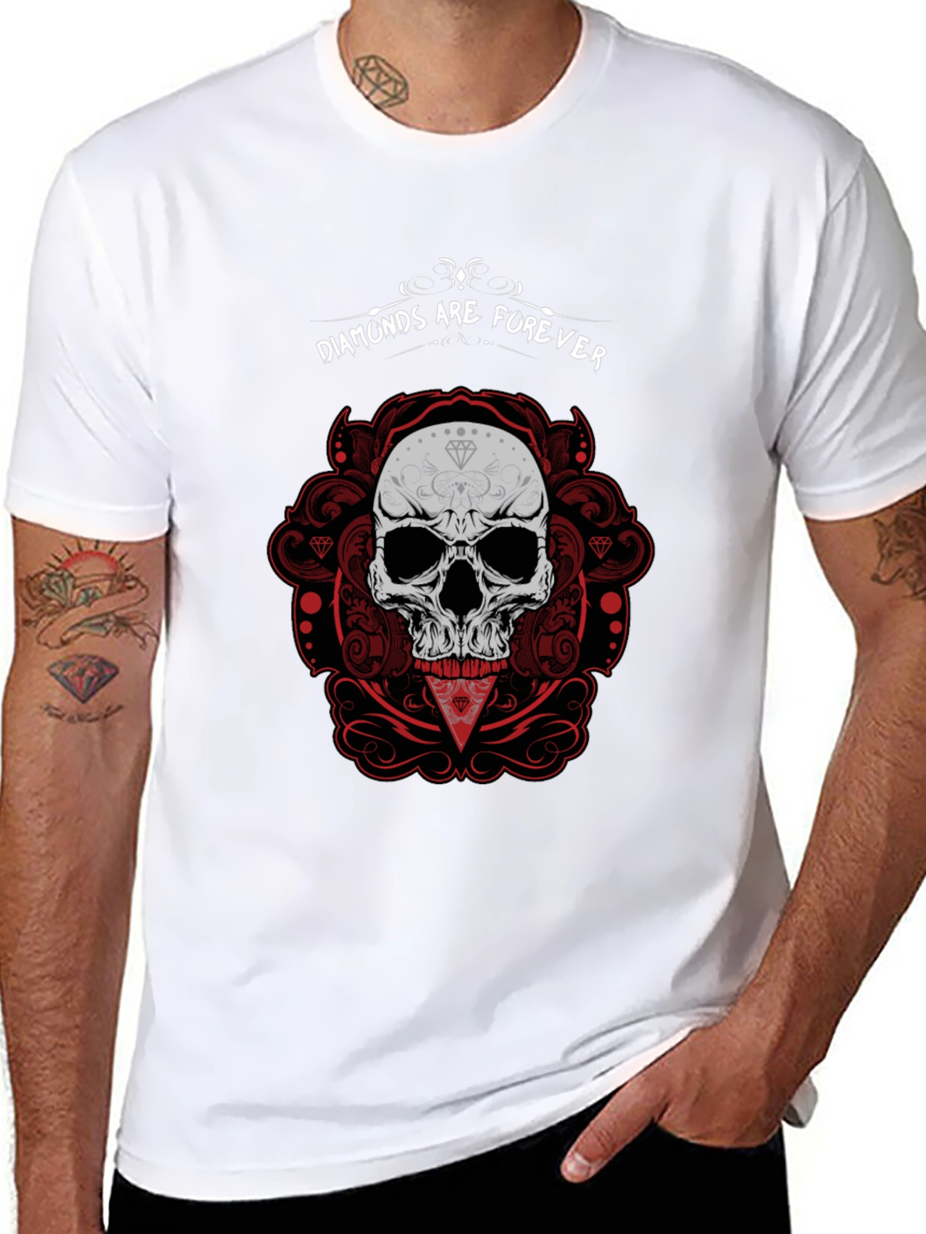 Diamonds Are Forever Skull Graphic Tee