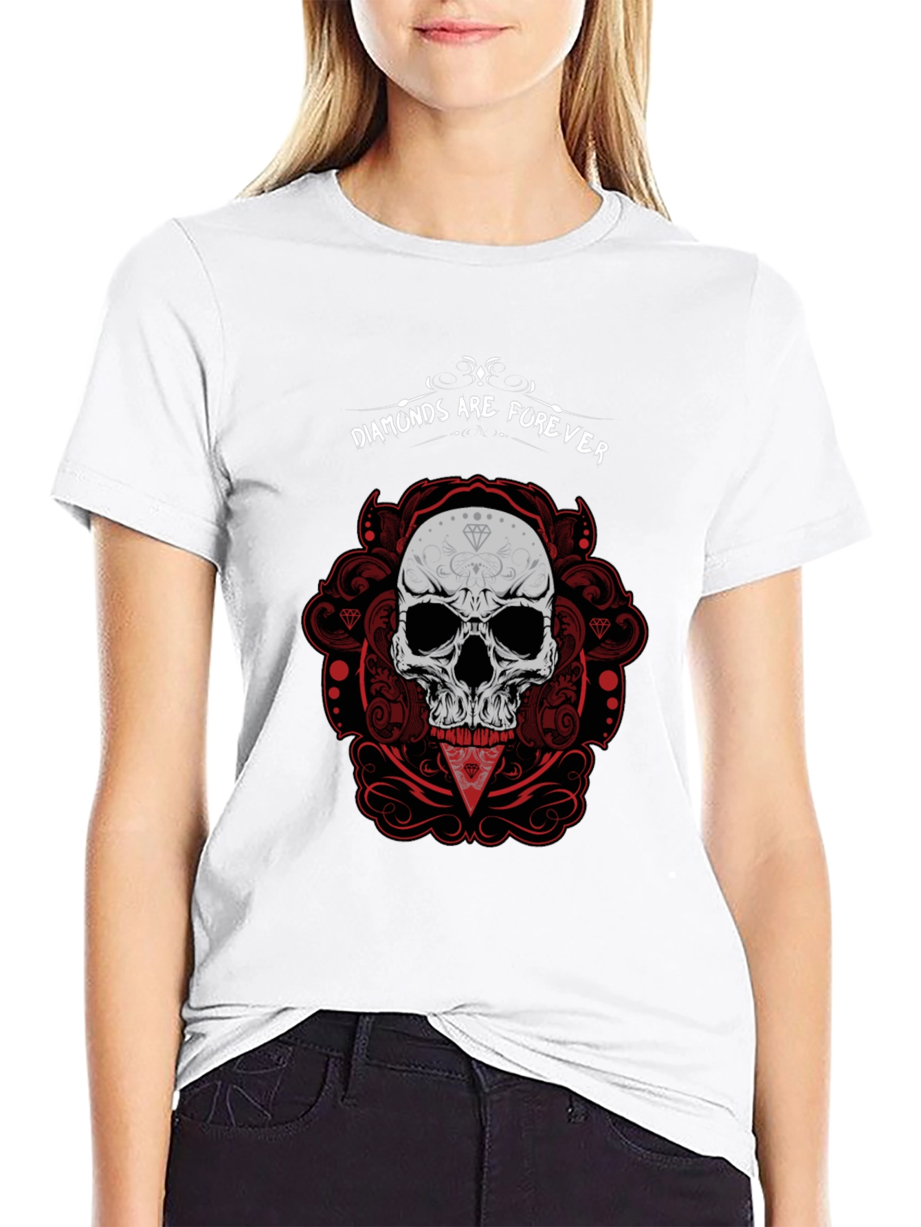 Diamonds Are Forever Skull Graphic Tee