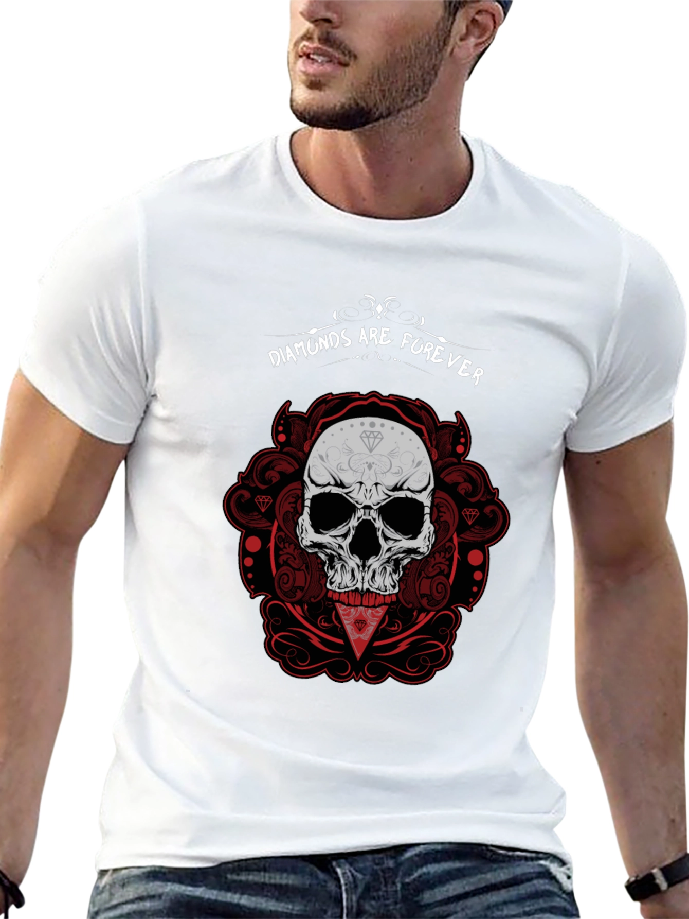 Diamonds Are Forever Skull Graphic Tee