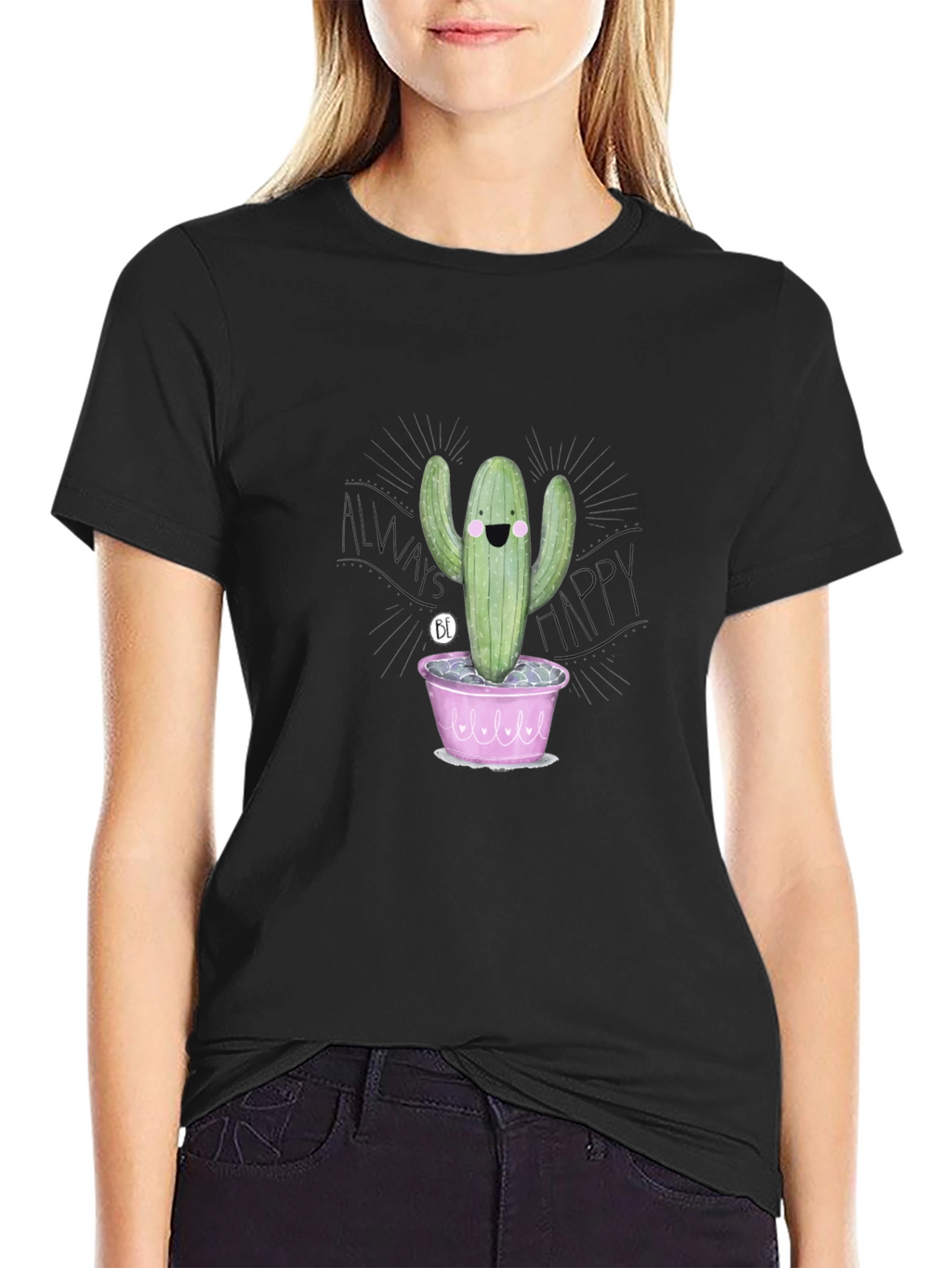 Happy Cactus T-Shirt - Fun Graphic Tee