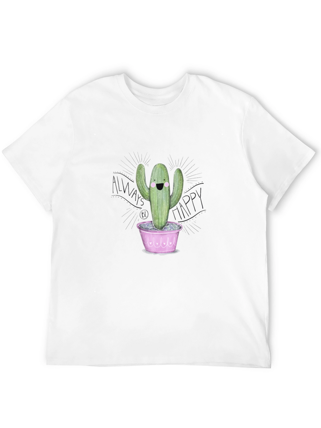 Happy Cactus T-Shirt - Fun Graphic Tee