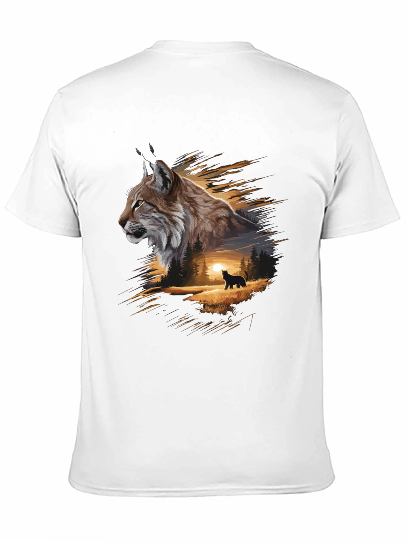 Lynx Forest T-Shirt: Nature-Inspired Graphic Tee