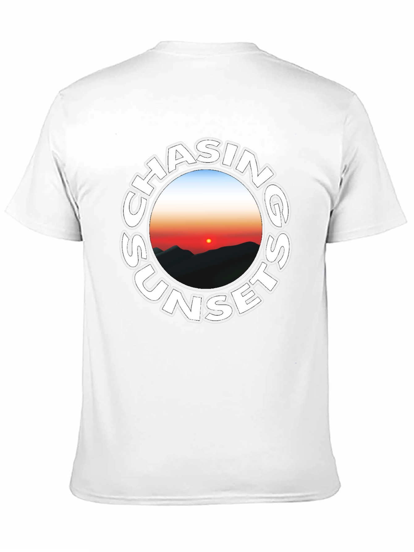 Chasing Sunsets Black Graphic Tee