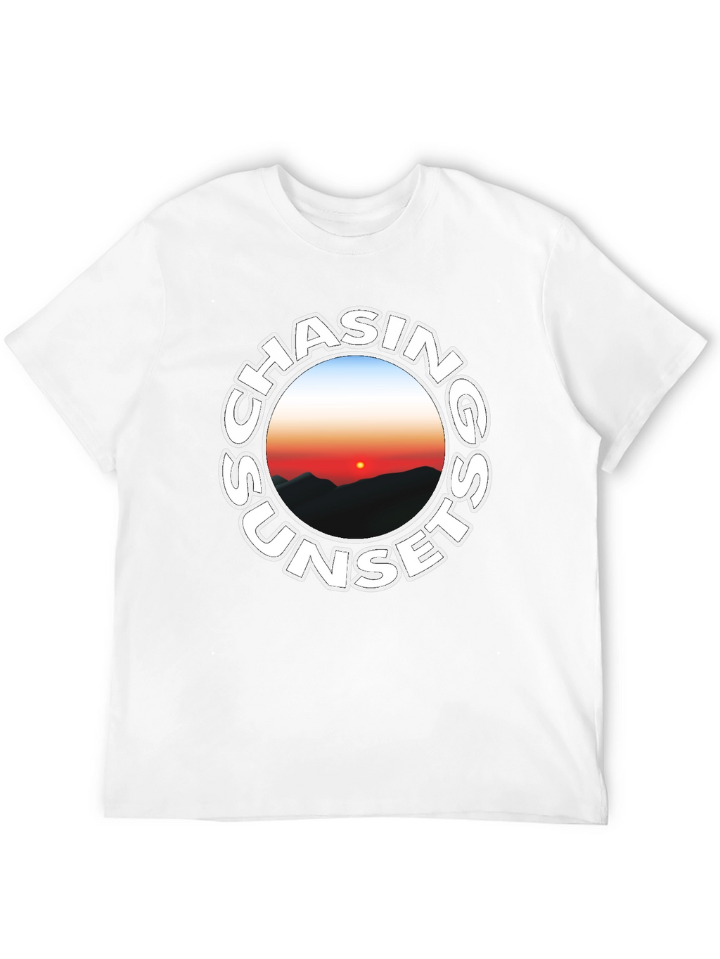 Chasing Sunsets Black Graphic Tee