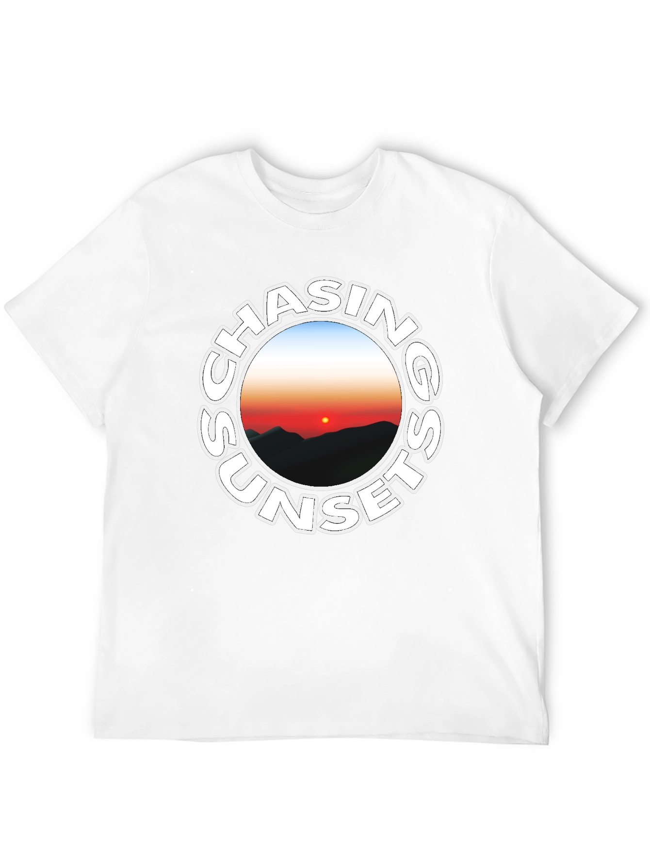 Chasing Sunsets Black Graphic Tee