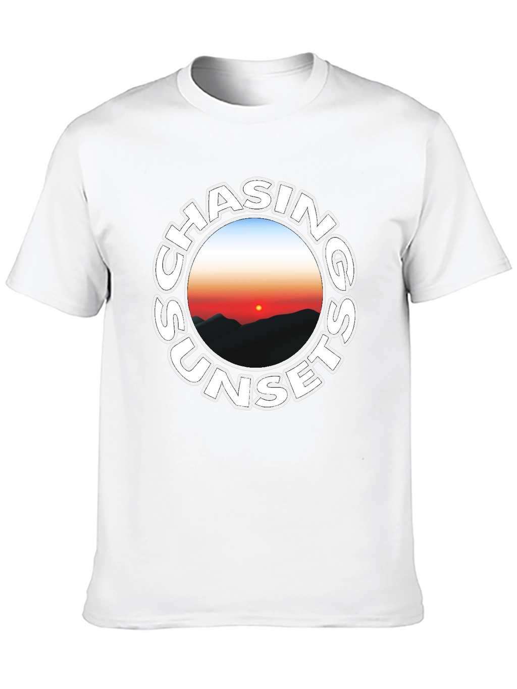 Chasing Sunsets Black Graphic Tee