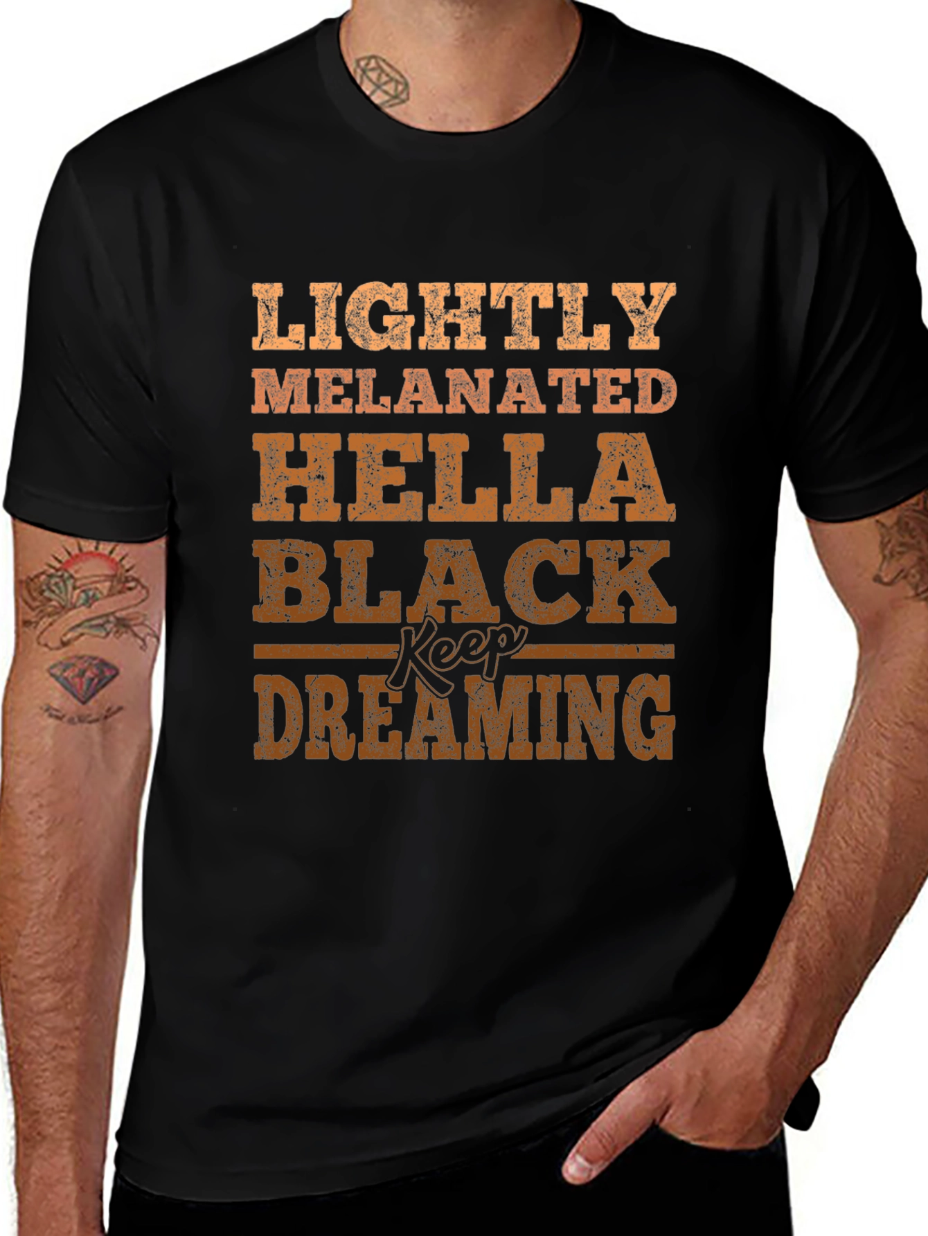 Lightly Melanated Graphic T-Shirt - Black