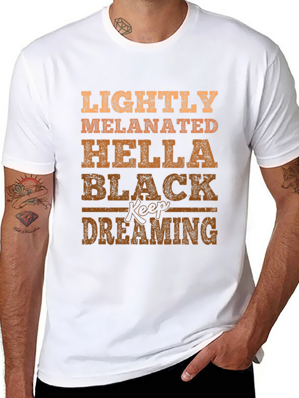 Lightly Melanated Graphic T-Shirt - Black