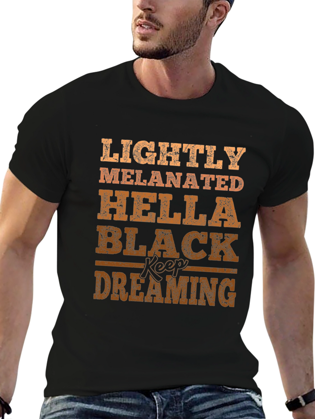 Lightly Melanated Graphic T-Shirt - Black