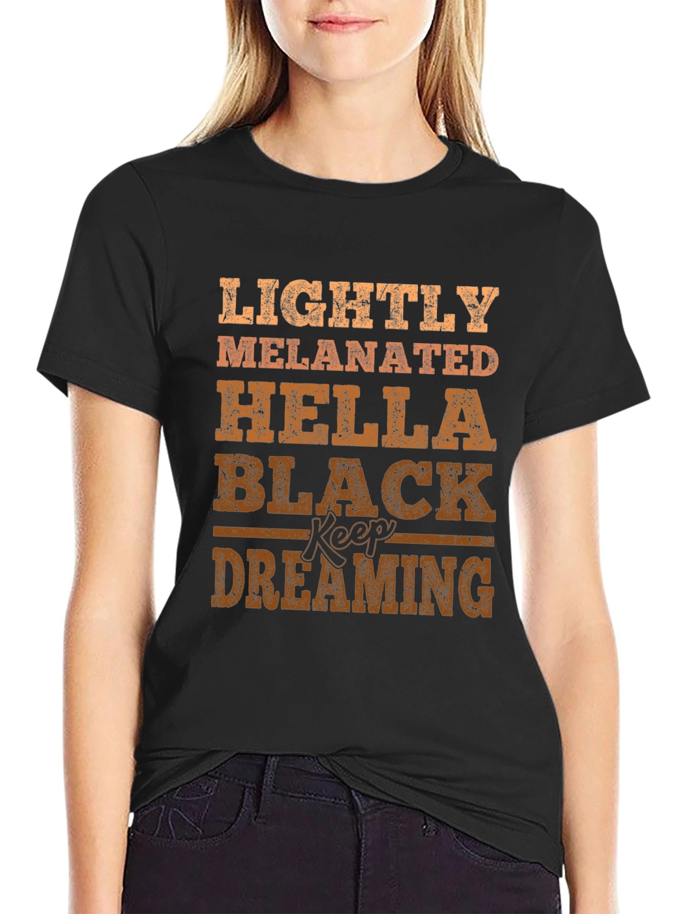 Lightly Melanated Graphic T-Shirt - Black