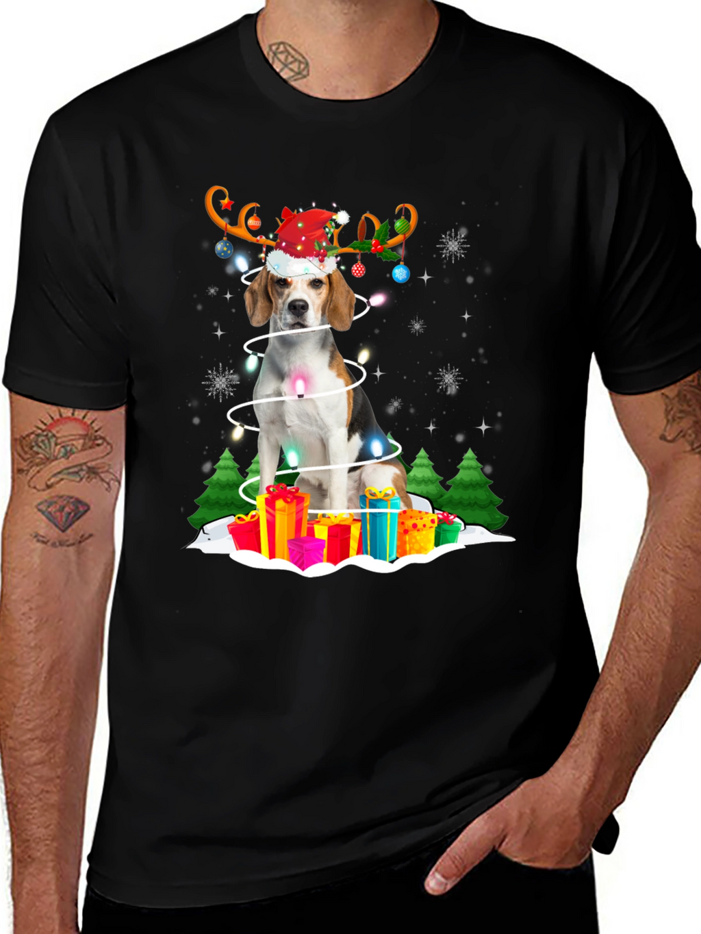 Festive Dog Christmas T-Shirt