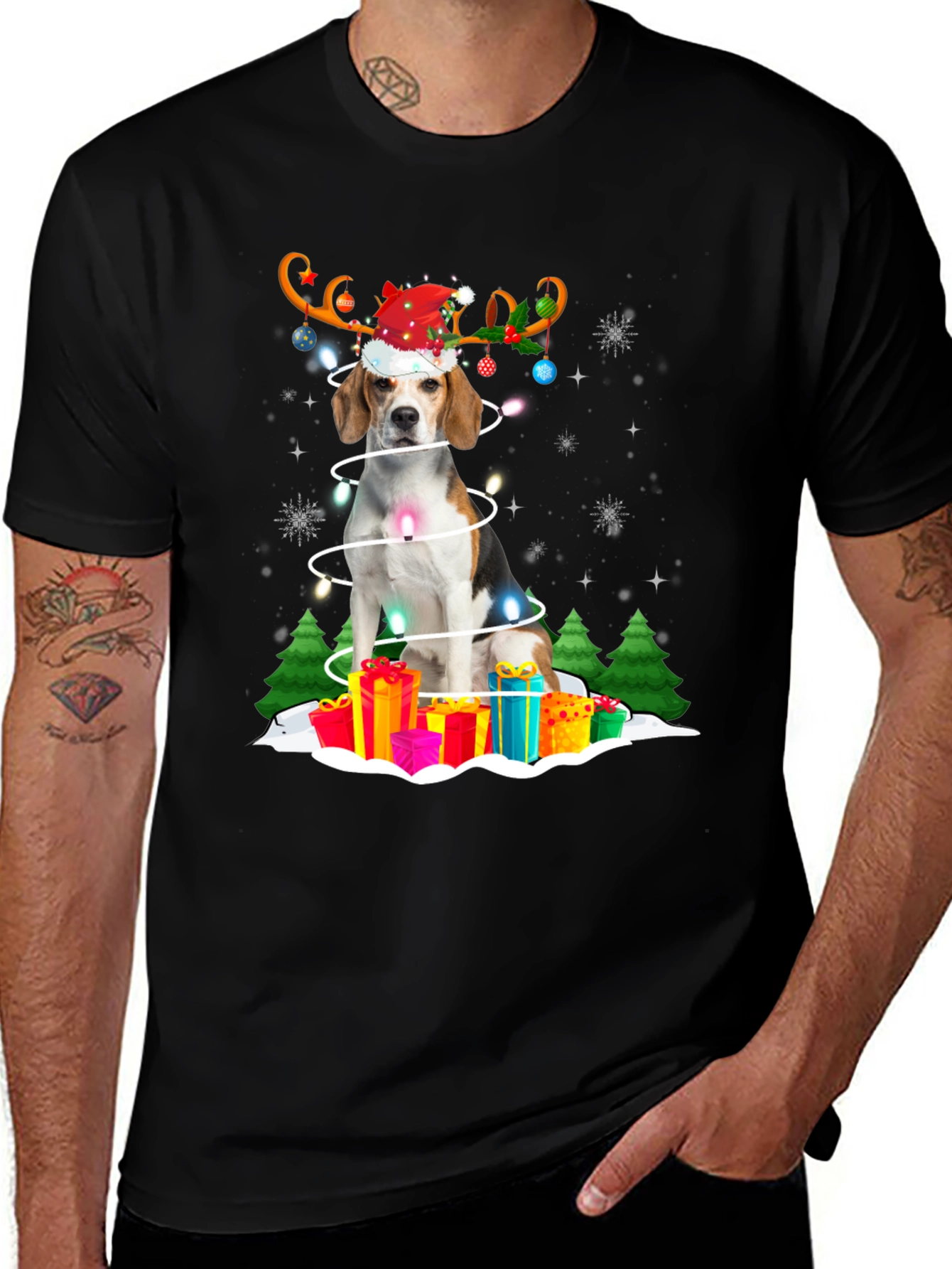 Festive Dog Christmas T-Shirt