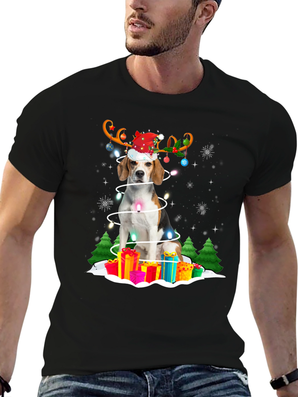 Festive Dog Christmas T-Shirt