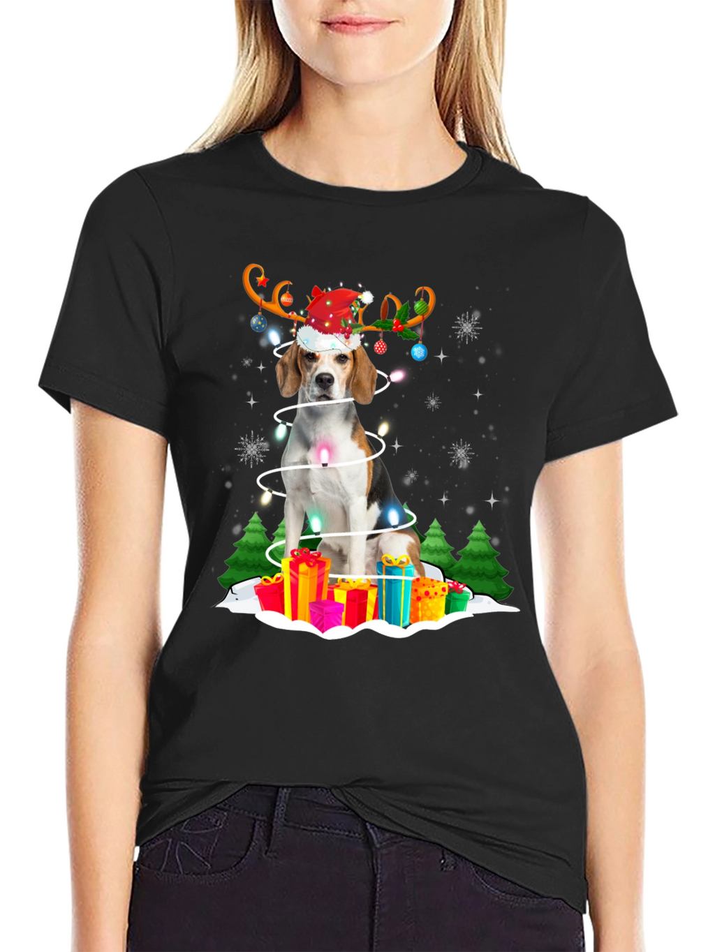 Festive Dog Christmas T-Shirt