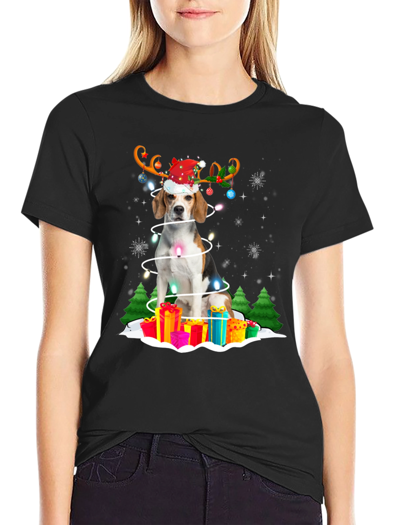 Festive Dog Christmas T-Shirt