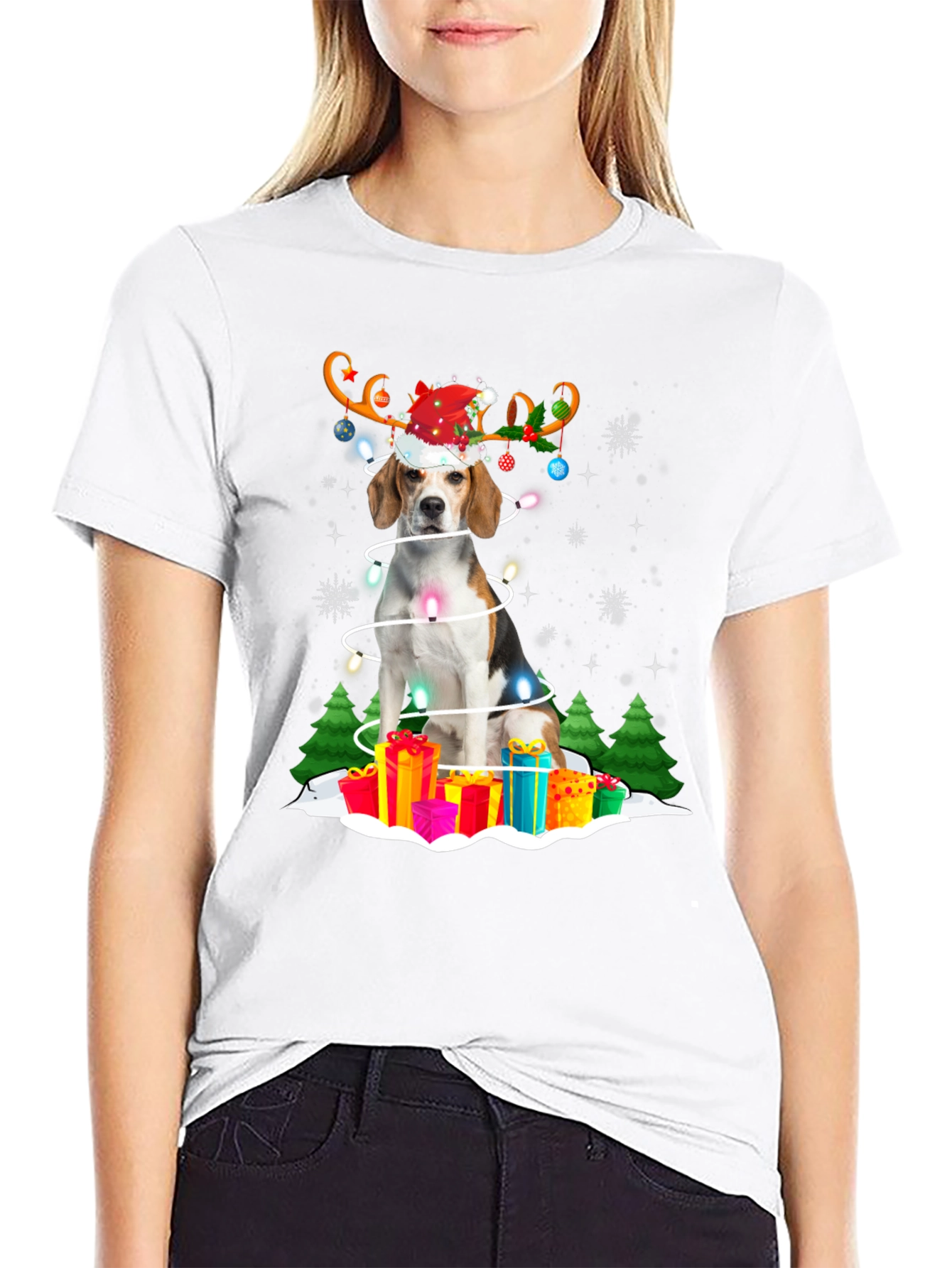 Festive Dog Christmas T-Shirt
