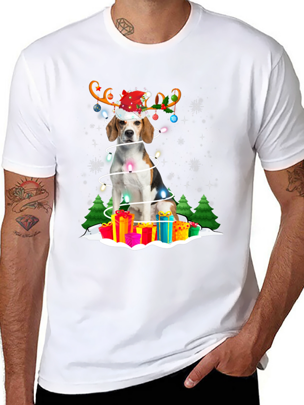 Festive Dog Christmas T-Shirt