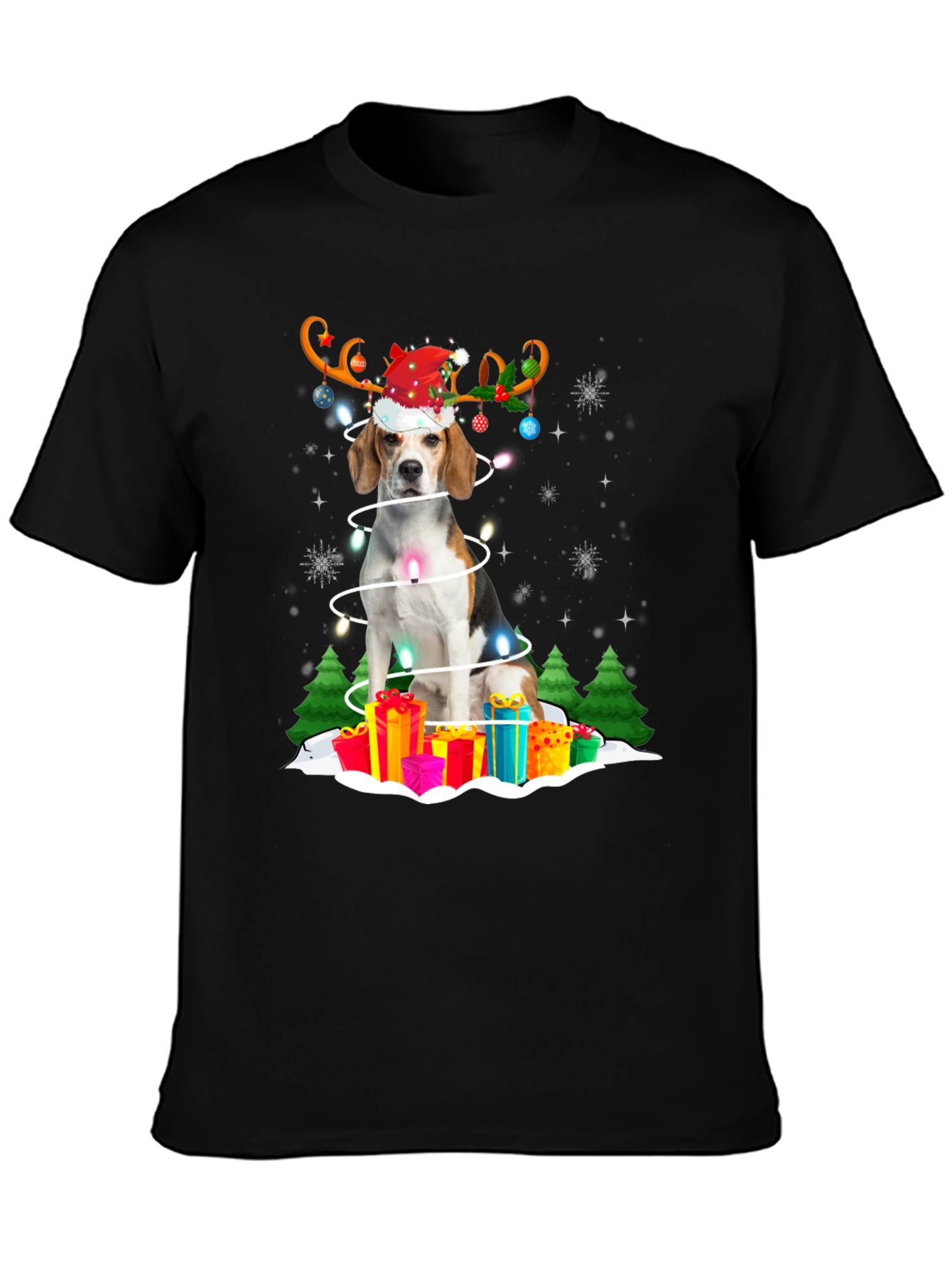 Festive Dog Christmas T-Shirt