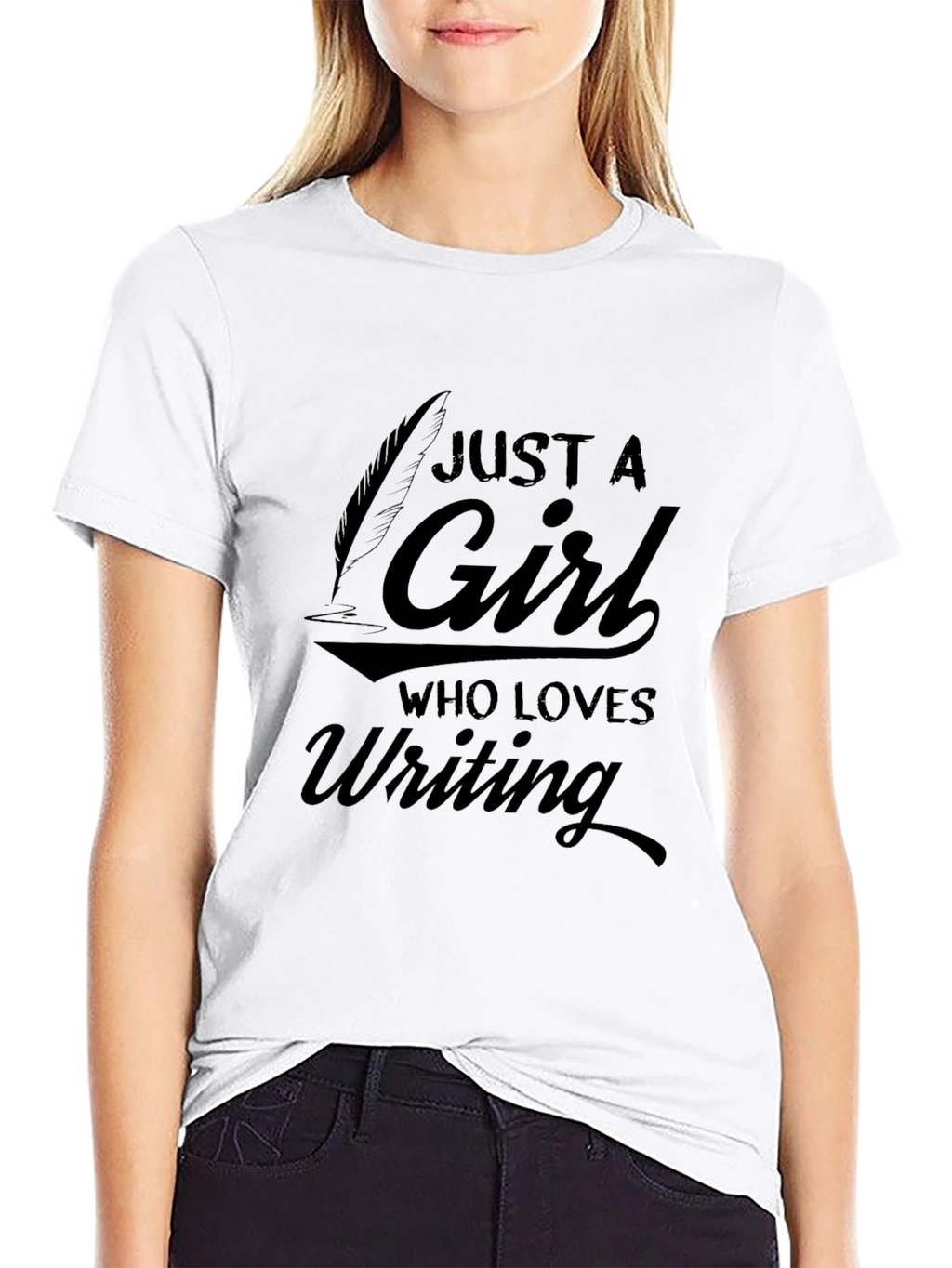 Just a Girl Who Loves Writing T-Shirt