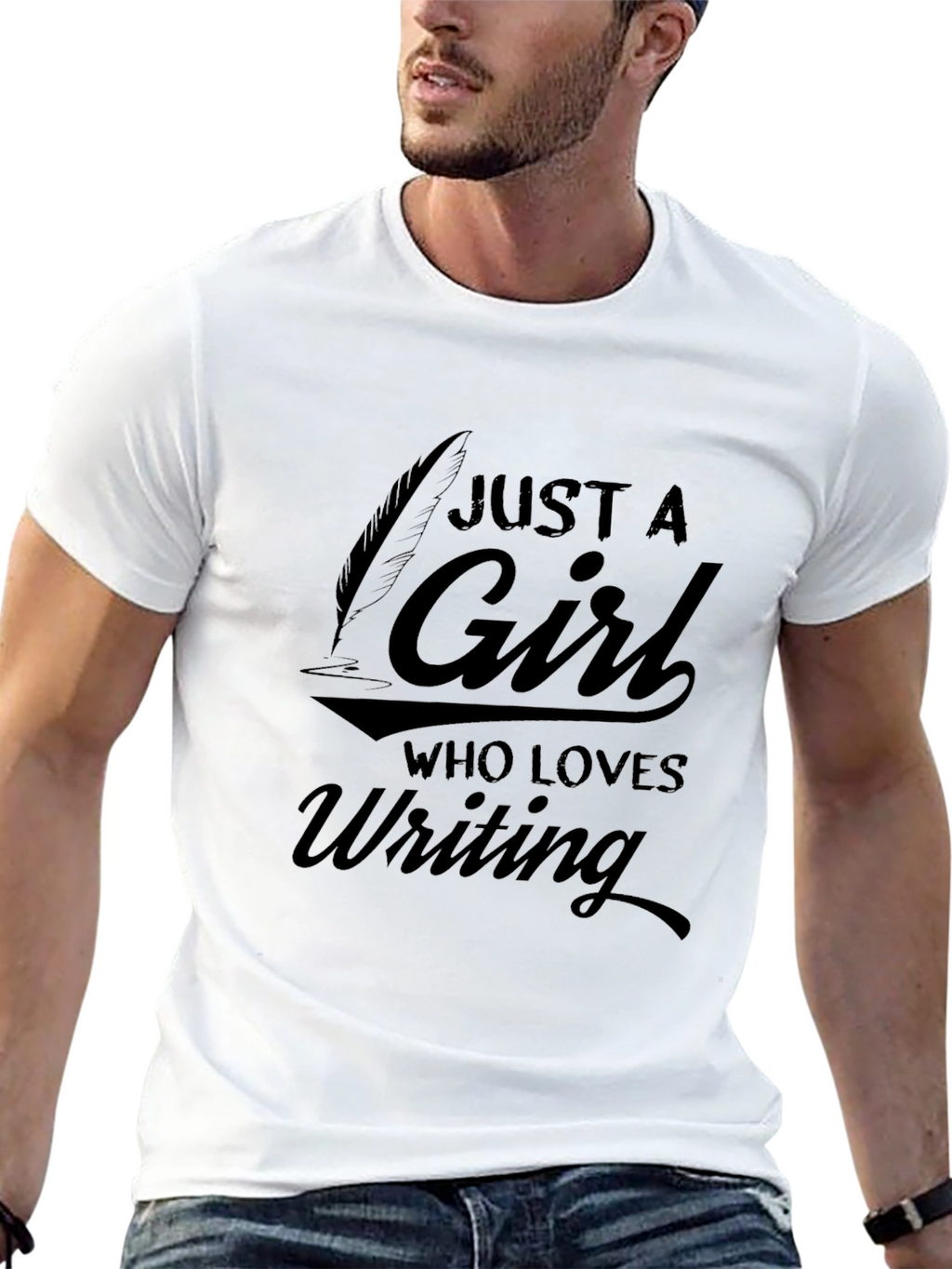 Just a Girl Who Loves Writing T-Shirt