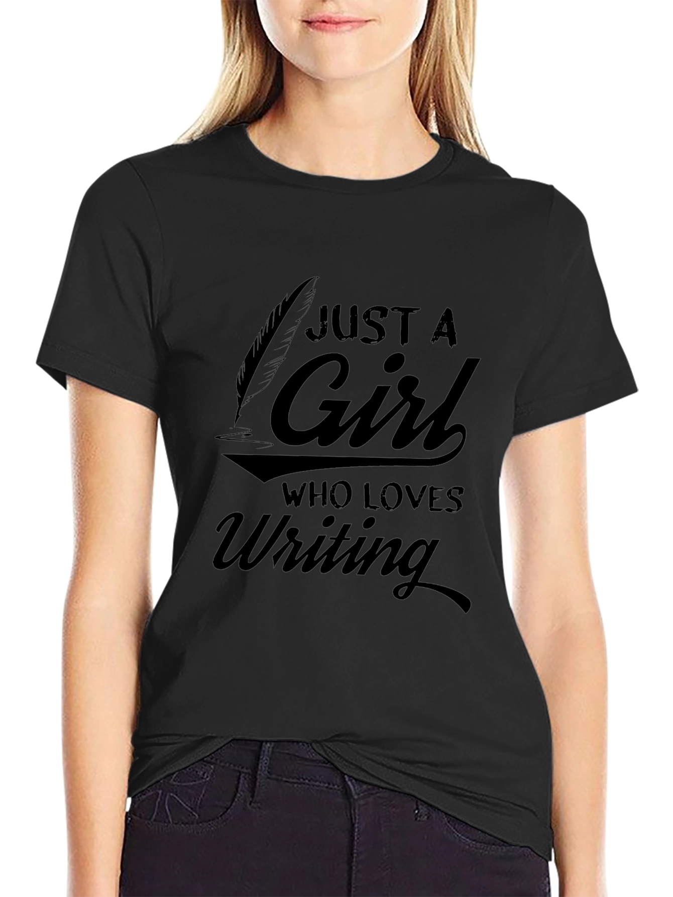 Just a Girl Who Loves Writing T-Shirt