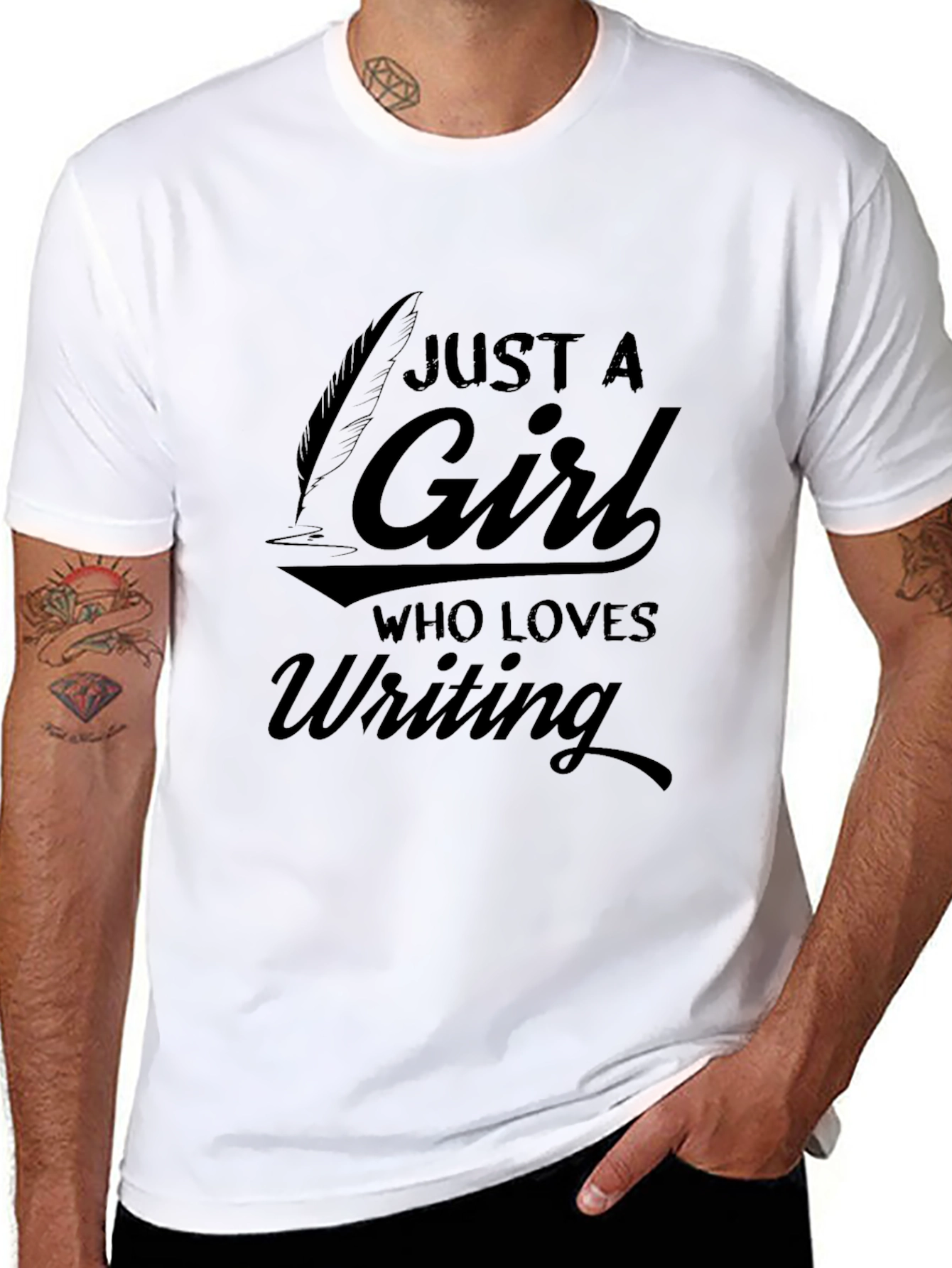 Just a Girl Who Loves Writing T-Shirt