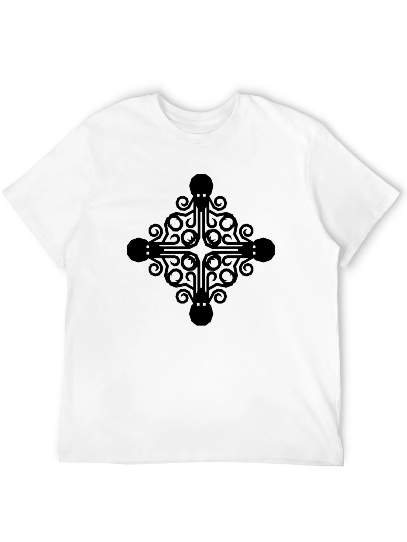 Octopus Cross Graphic Tee - Black