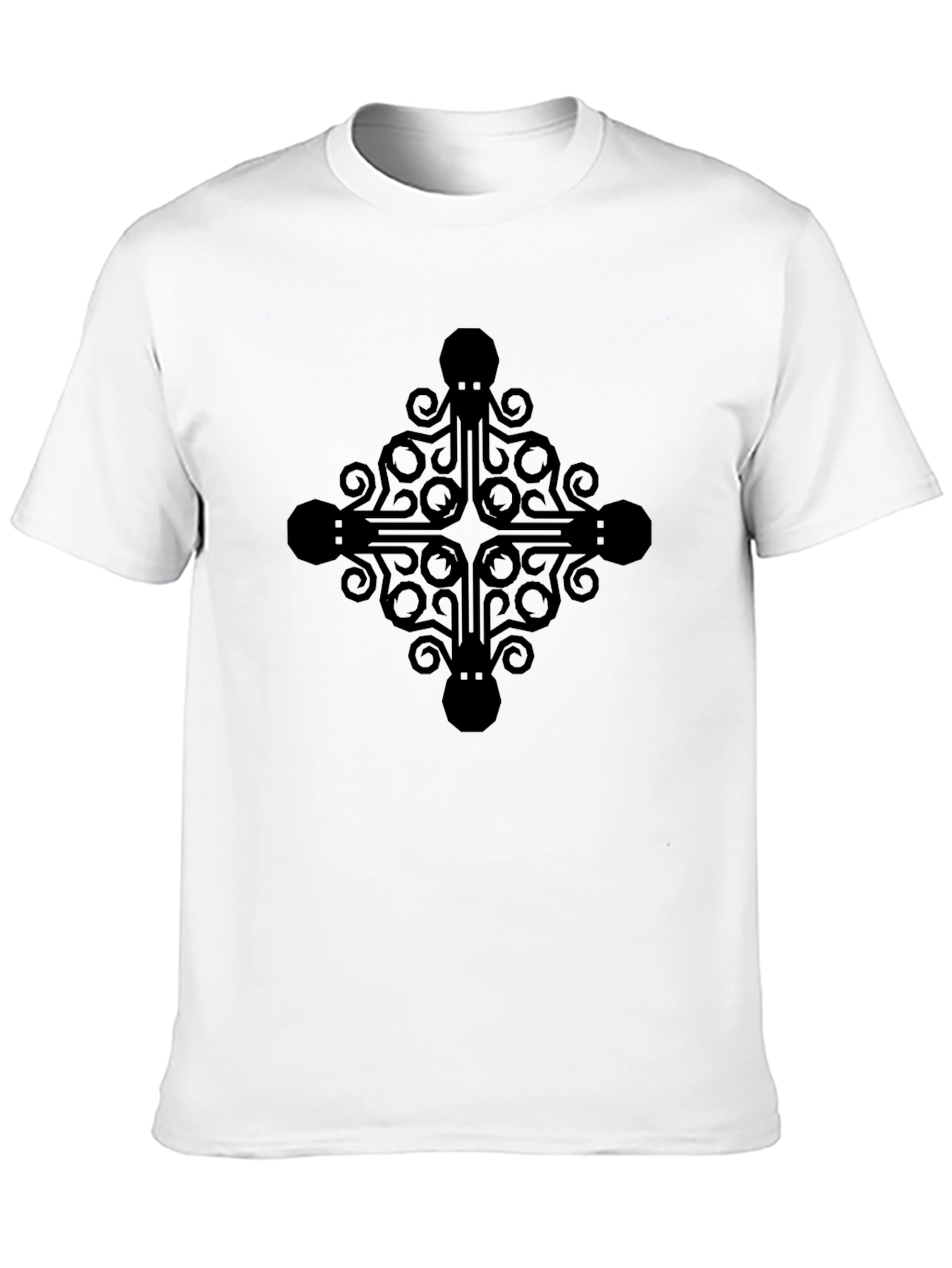 Octopus Cross Graphic Tee - Black