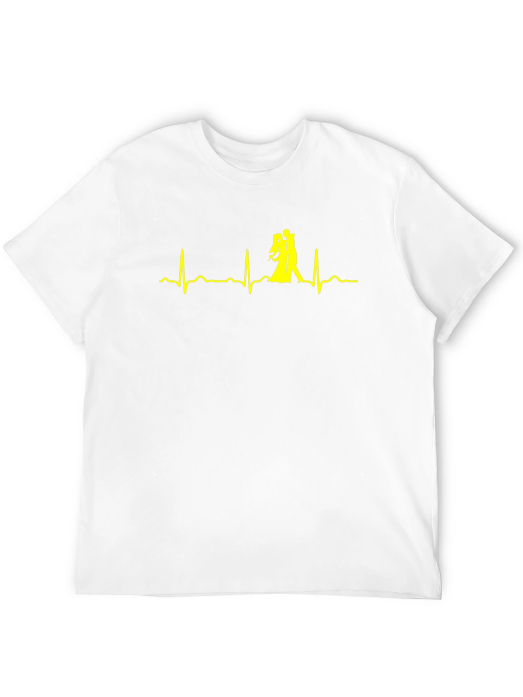Dancing Heartbeat Graphic Tee - Black Cotton