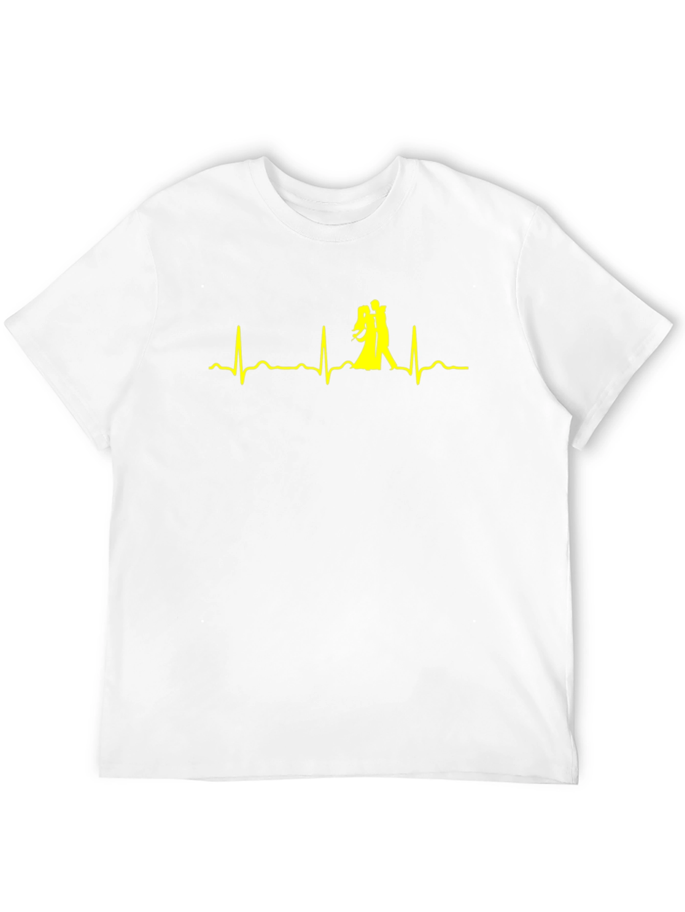 Dancing Heartbeat Graphic Tee - Black Cotton
