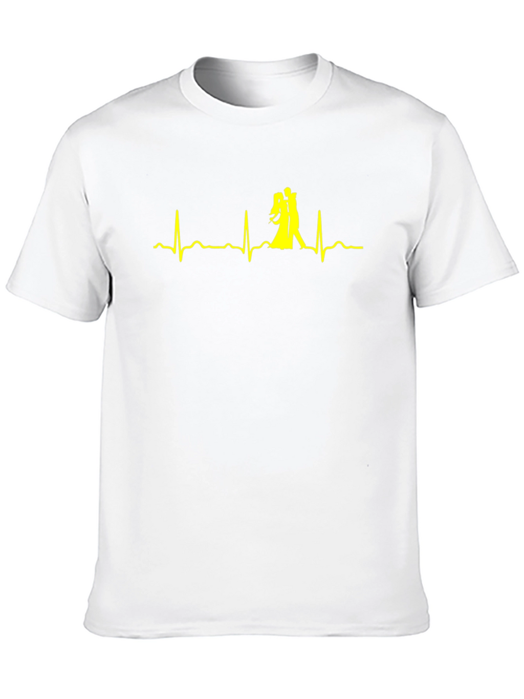 Dancing Heartbeat Graphic Tee - Black Cotton