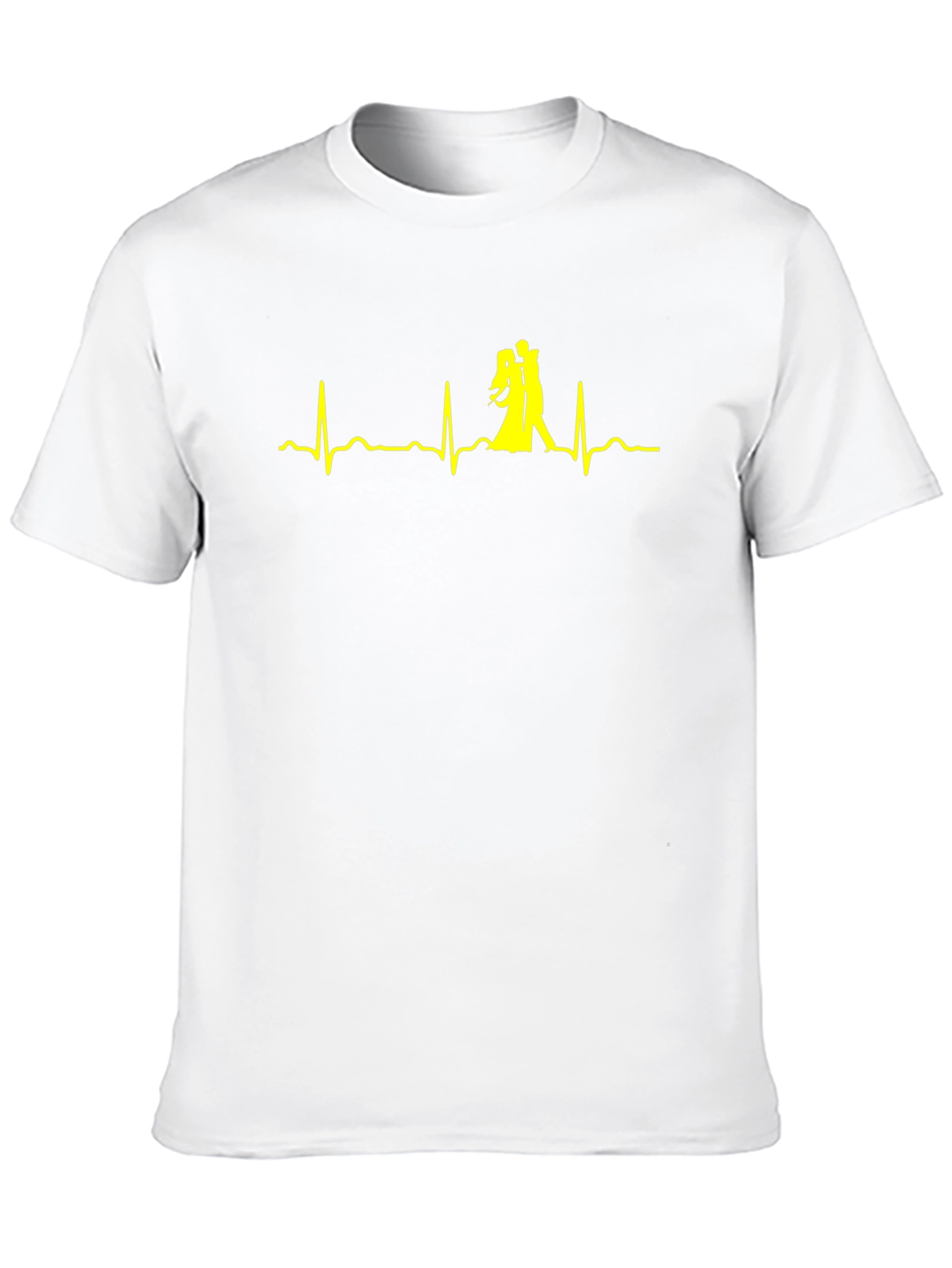 Dancing Heartbeat Graphic Tee - Black Cotton