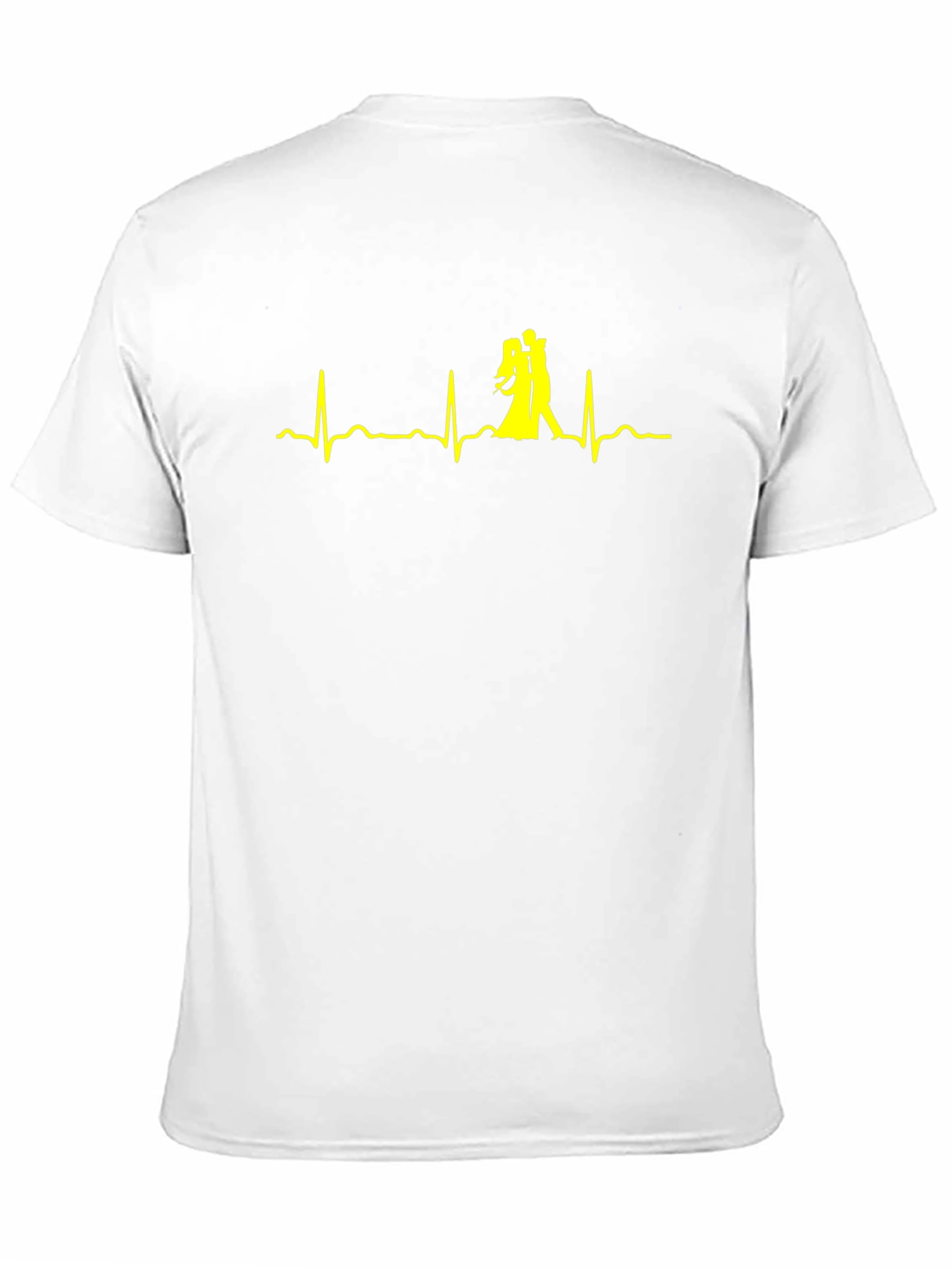 Dancing Heartbeat Graphic Tee - Black Cotton