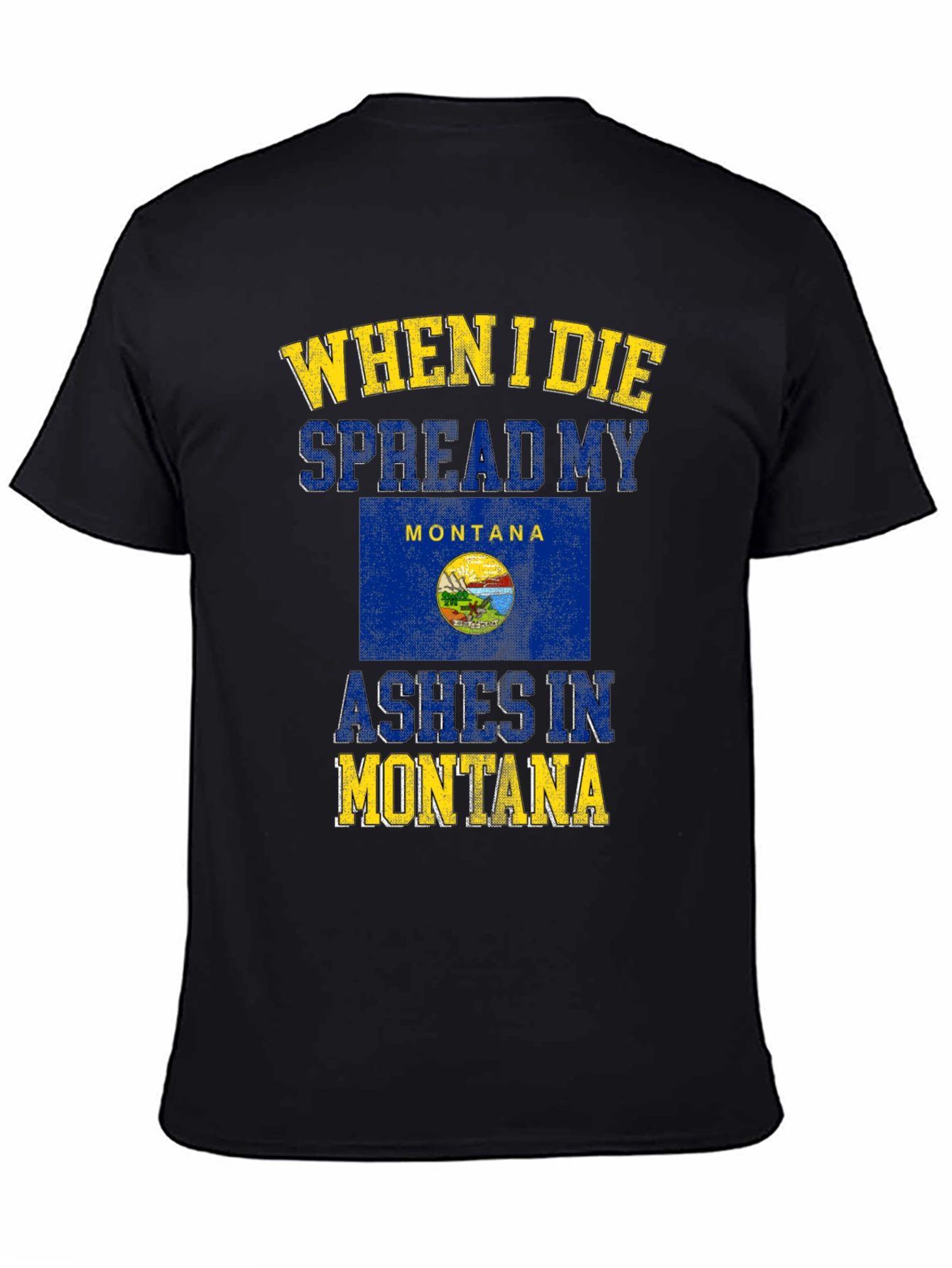 Montana Ashes Mens Graphic T-Shirt